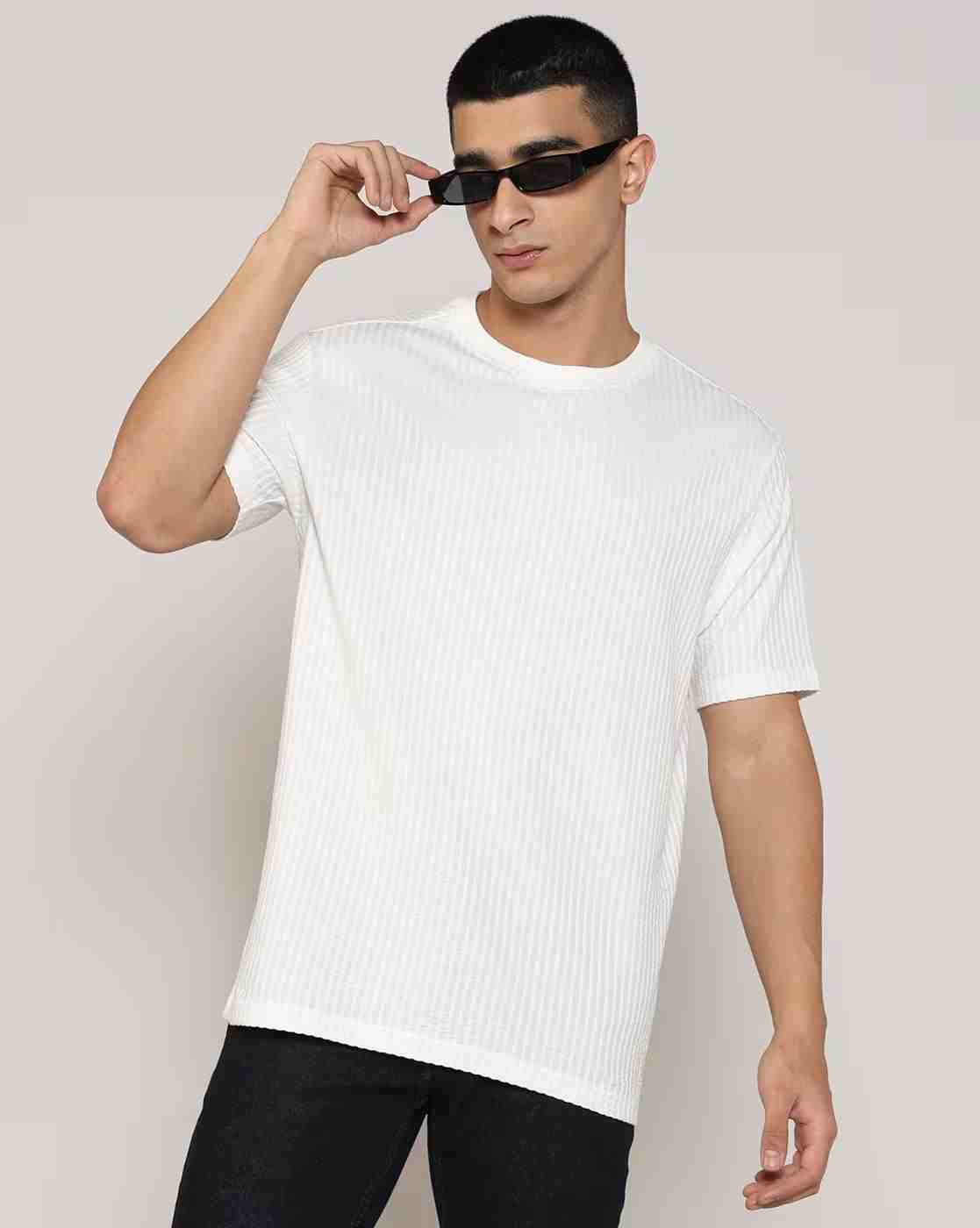 Lee Cooper | Men Ribbed Regular Fit Crew-Neck T-Shirt|0