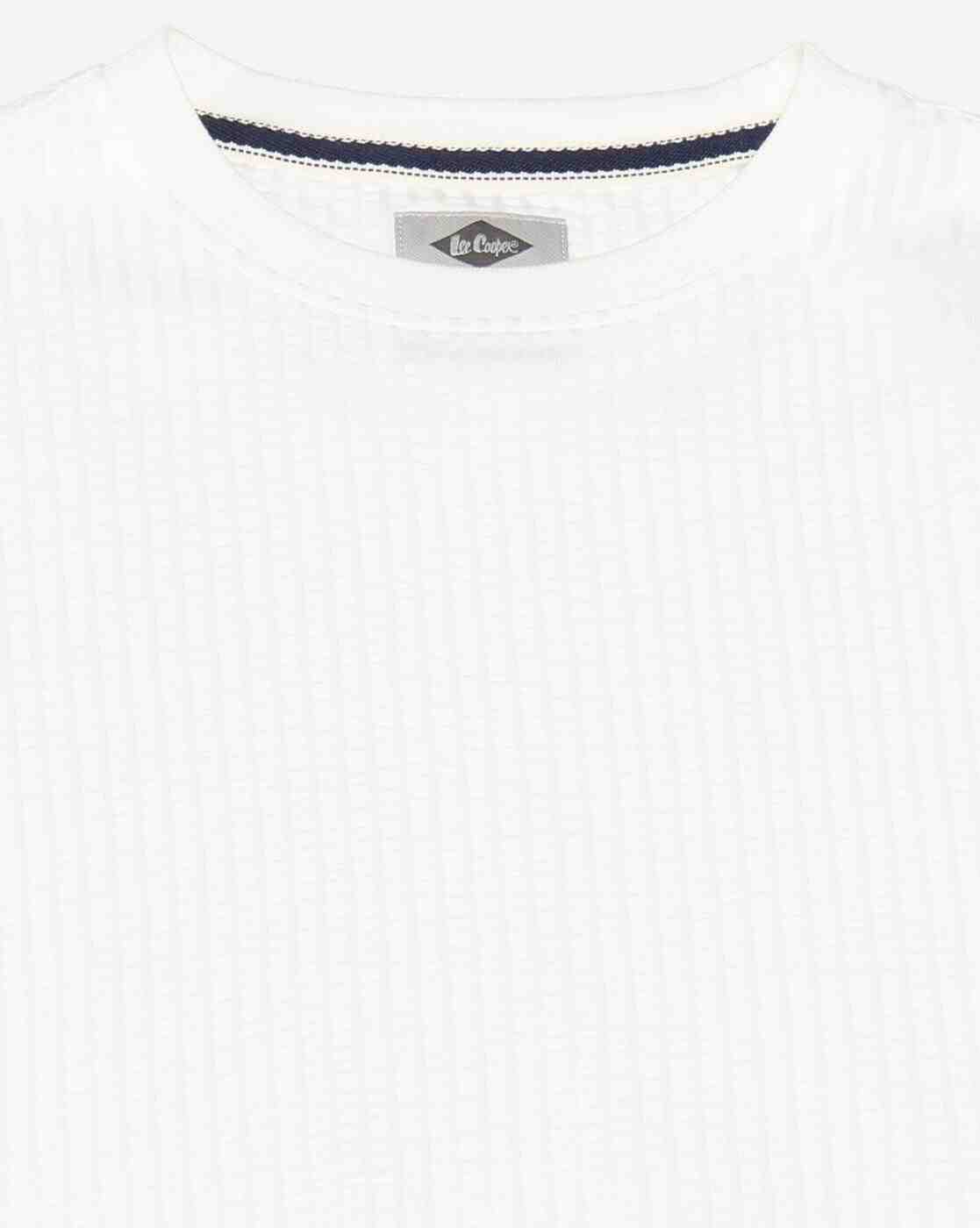 Lee Cooper | Men Ribbed Regular Fit Crew-Neck T-Shirt|6