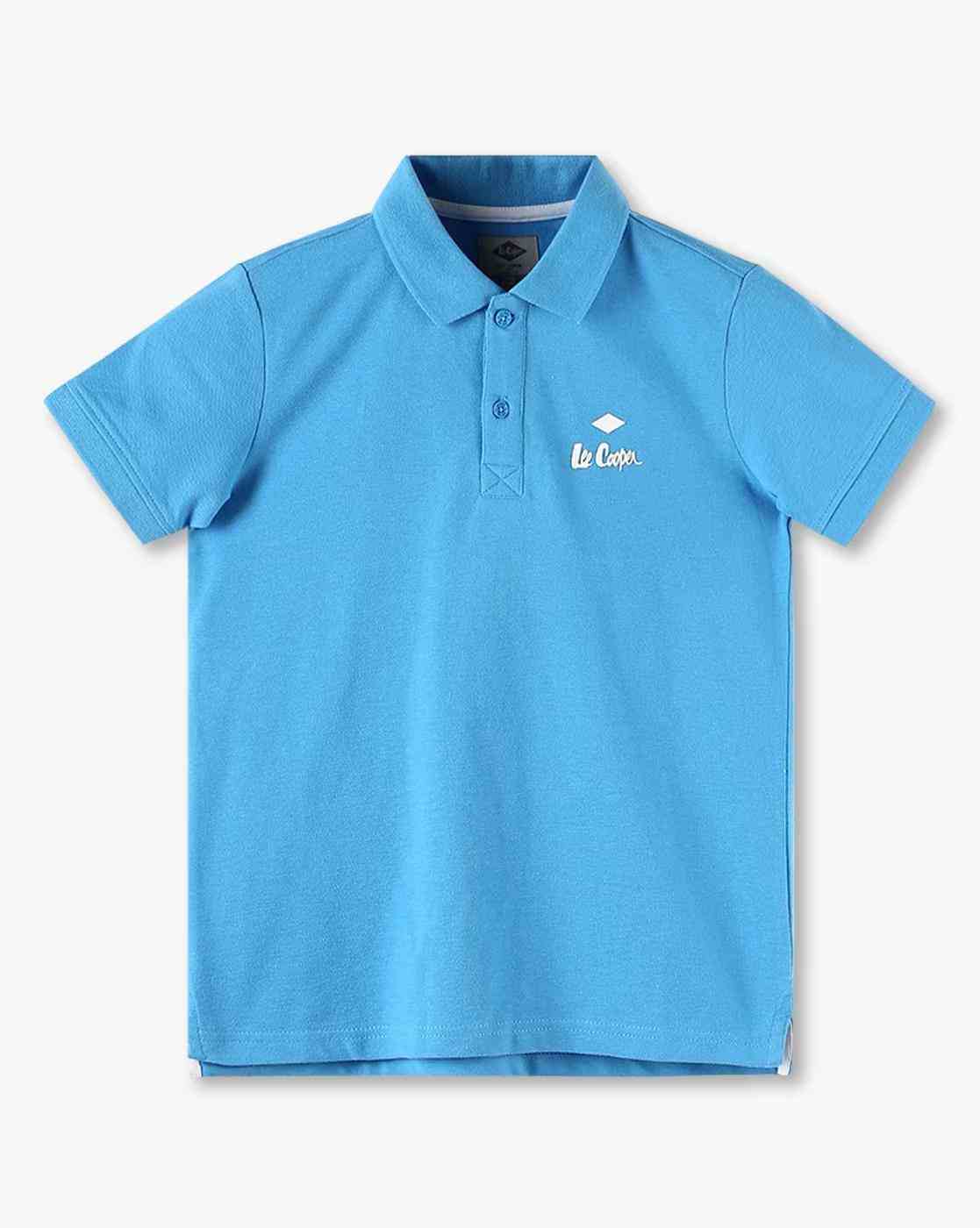 Boys Logo Embroidery Regular Fit Polo T-Shirt