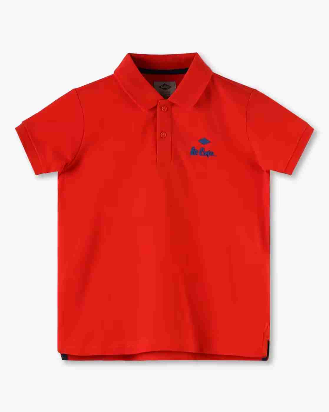 Boys Logo Embroidery Regular Fit Polo T-Shirt