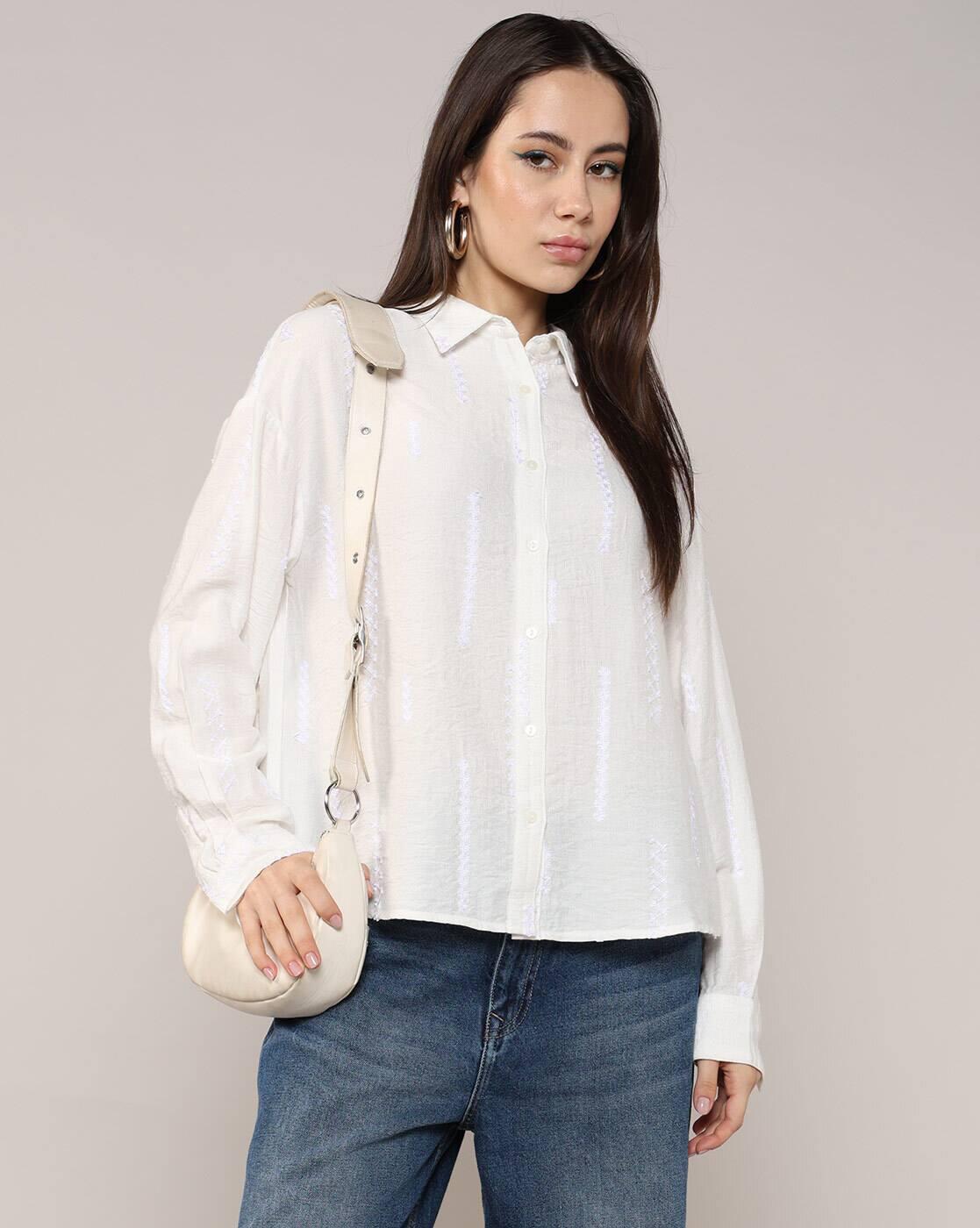 Lee Cooper | Women All-Over Embroidered Regular Fit Shirt|0