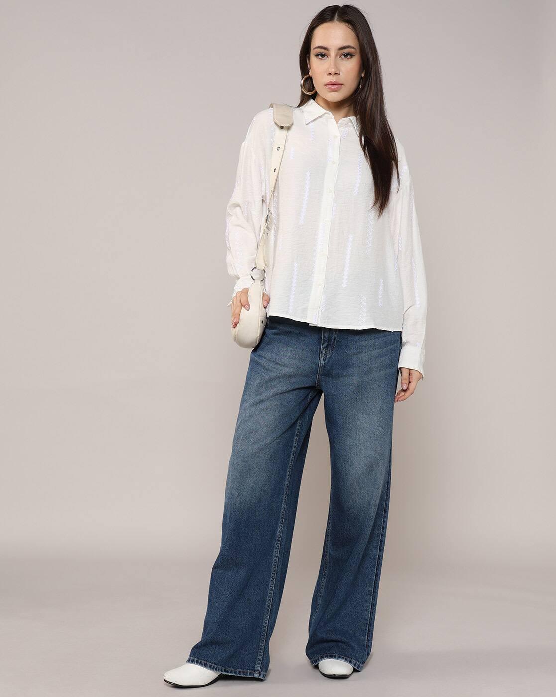 Lee Cooper | Women All-Over Embroidered Regular Fit Shirt|4