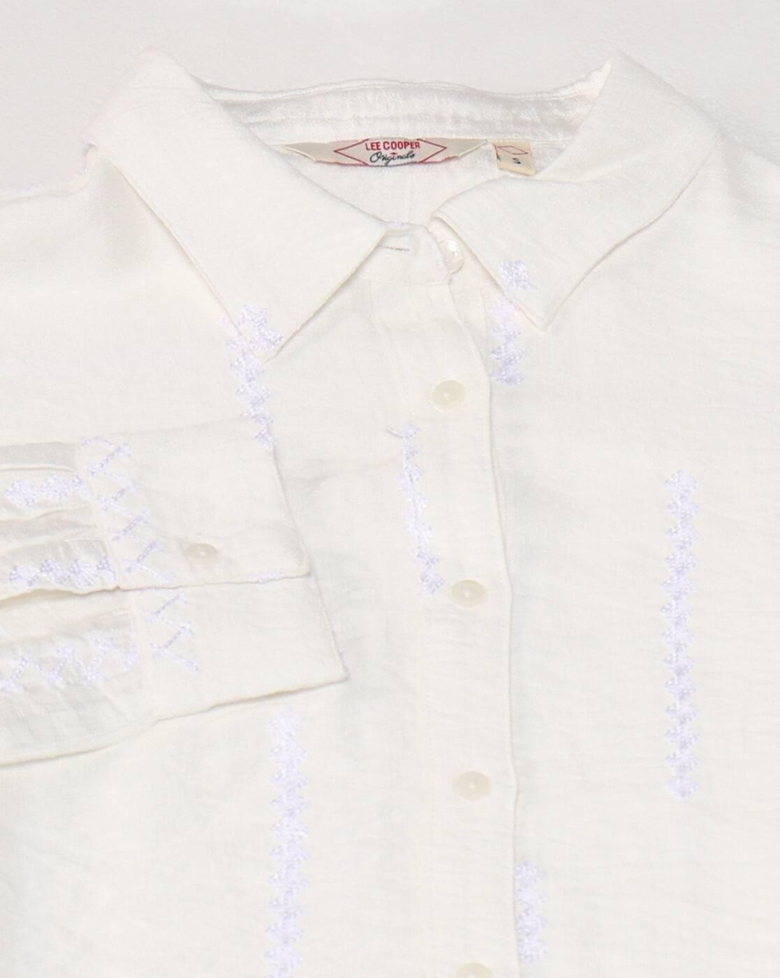 Lee Cooper | Women All-Over Embroidered Regular Fit Shirt|6