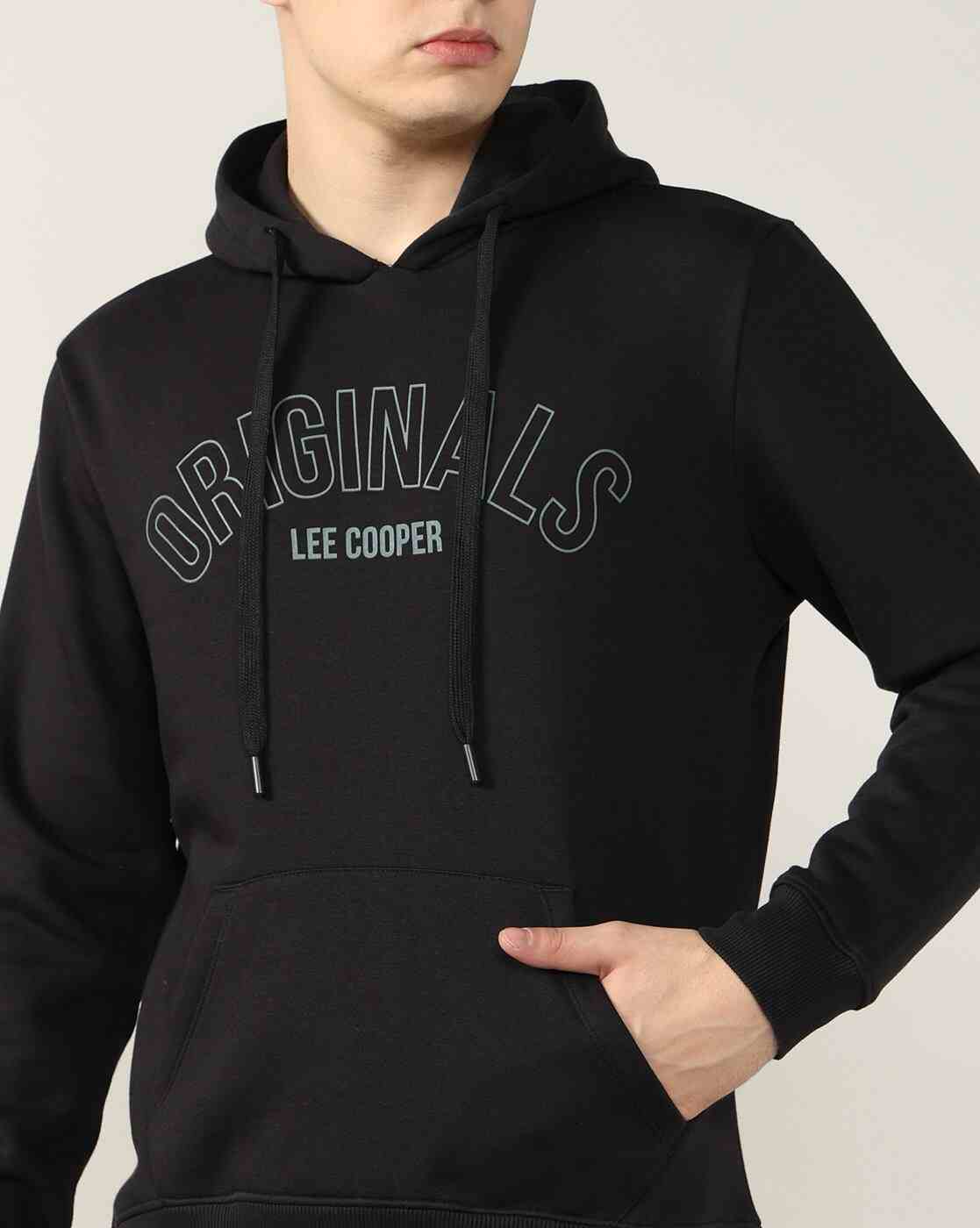 Lee Cooper | Men Typographic Print Regular Fit Hoodie|5