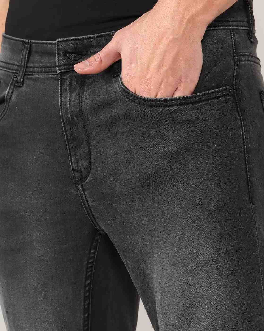 Lee Cooper | Men Artie-Mid Waist Cropped Slim Fit Jeans|4
