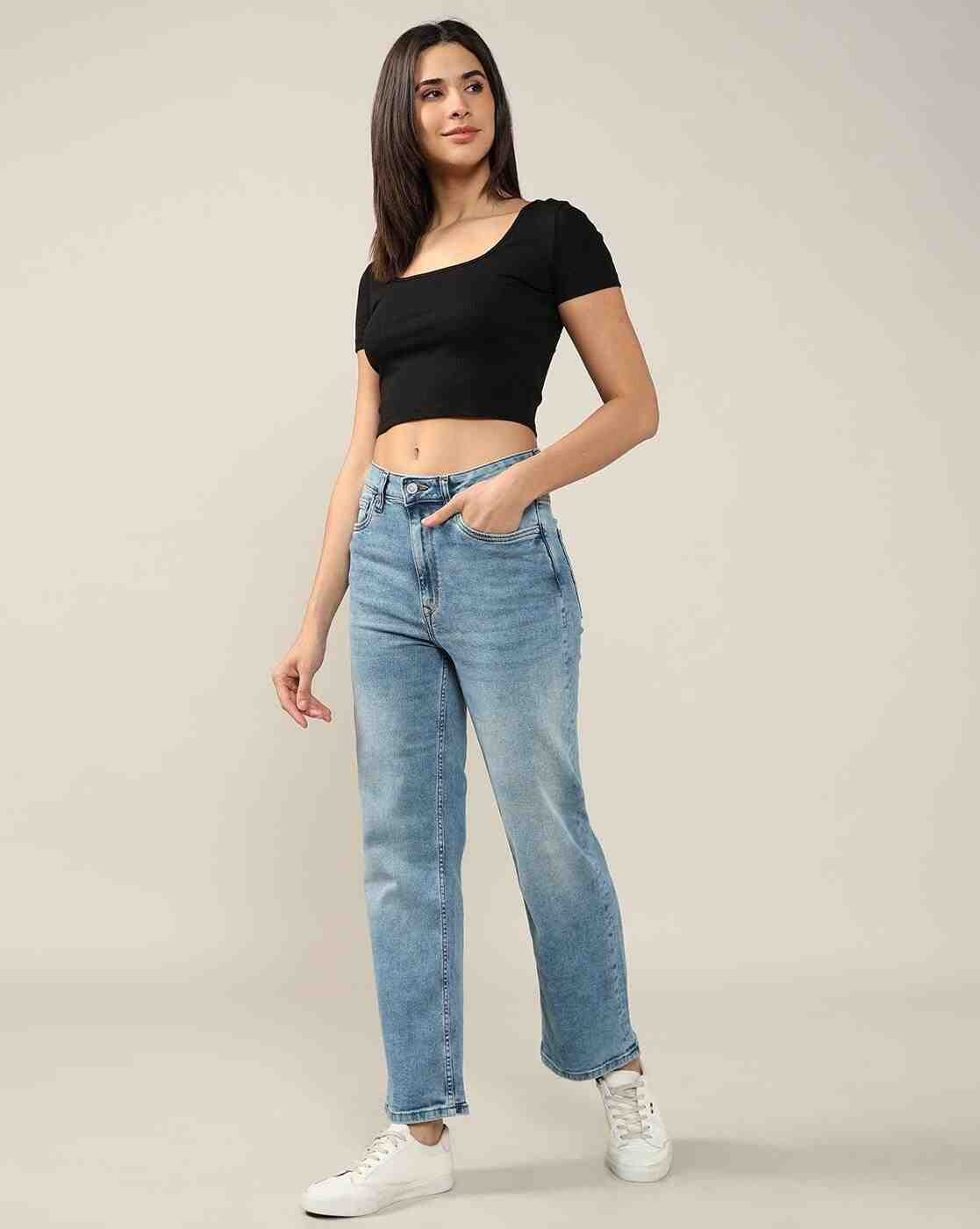 Lee Cooper | Women Mid-Wash Straight Jeans|0