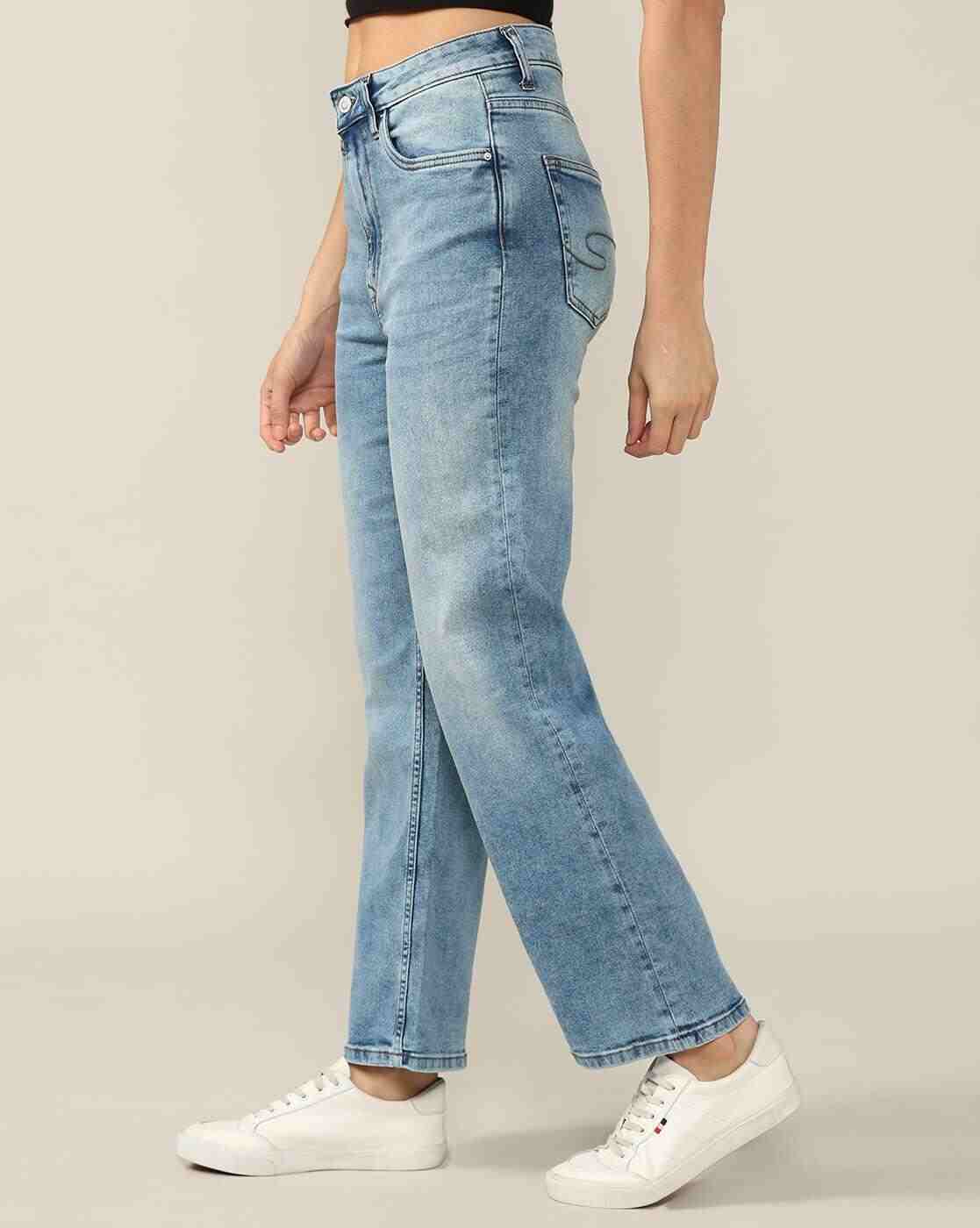 Lee Cooper | Women Mid-Wash Straight Jeans|1
