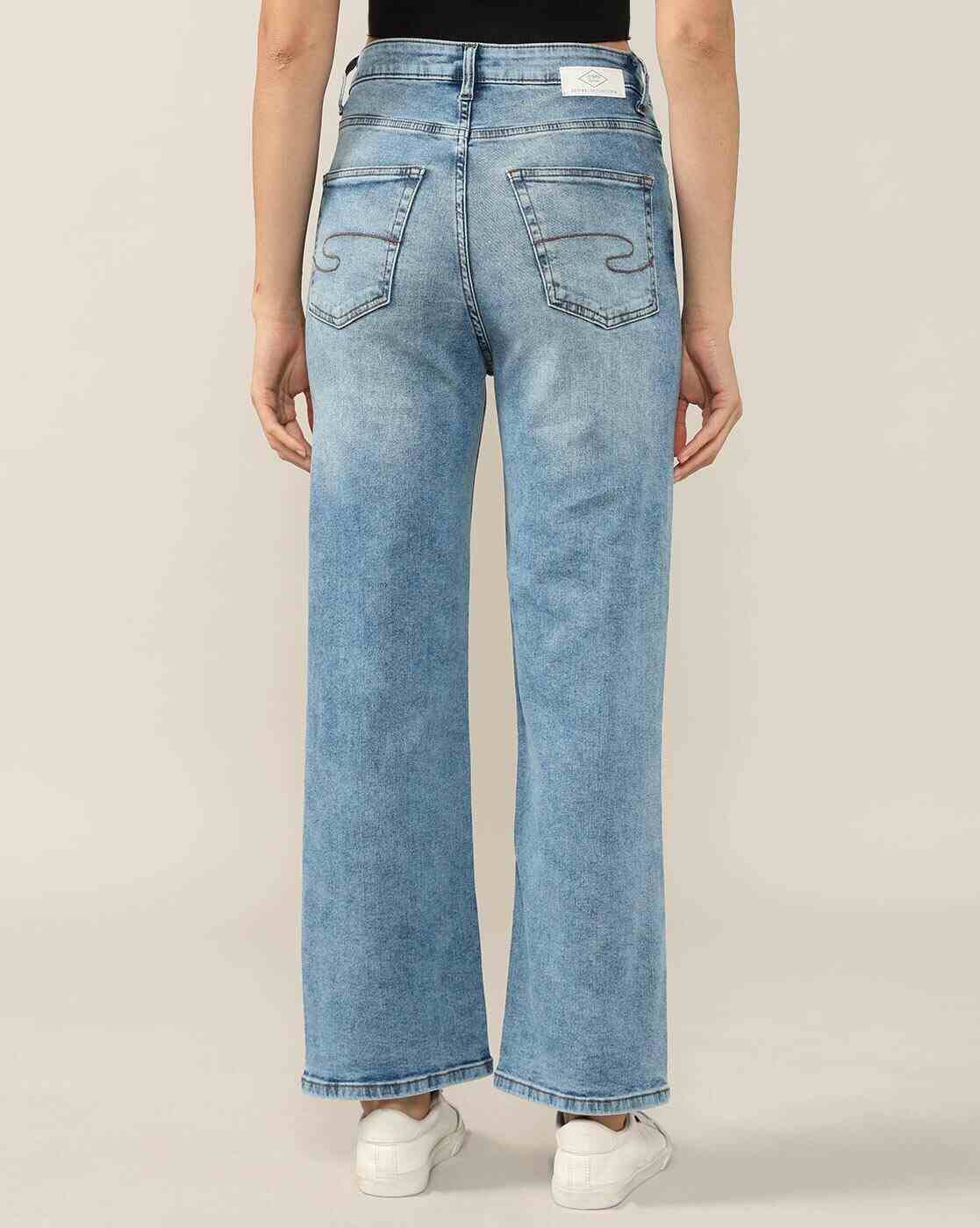 Lee Cooper | Women Mid-Wash Straight Jeans|2
