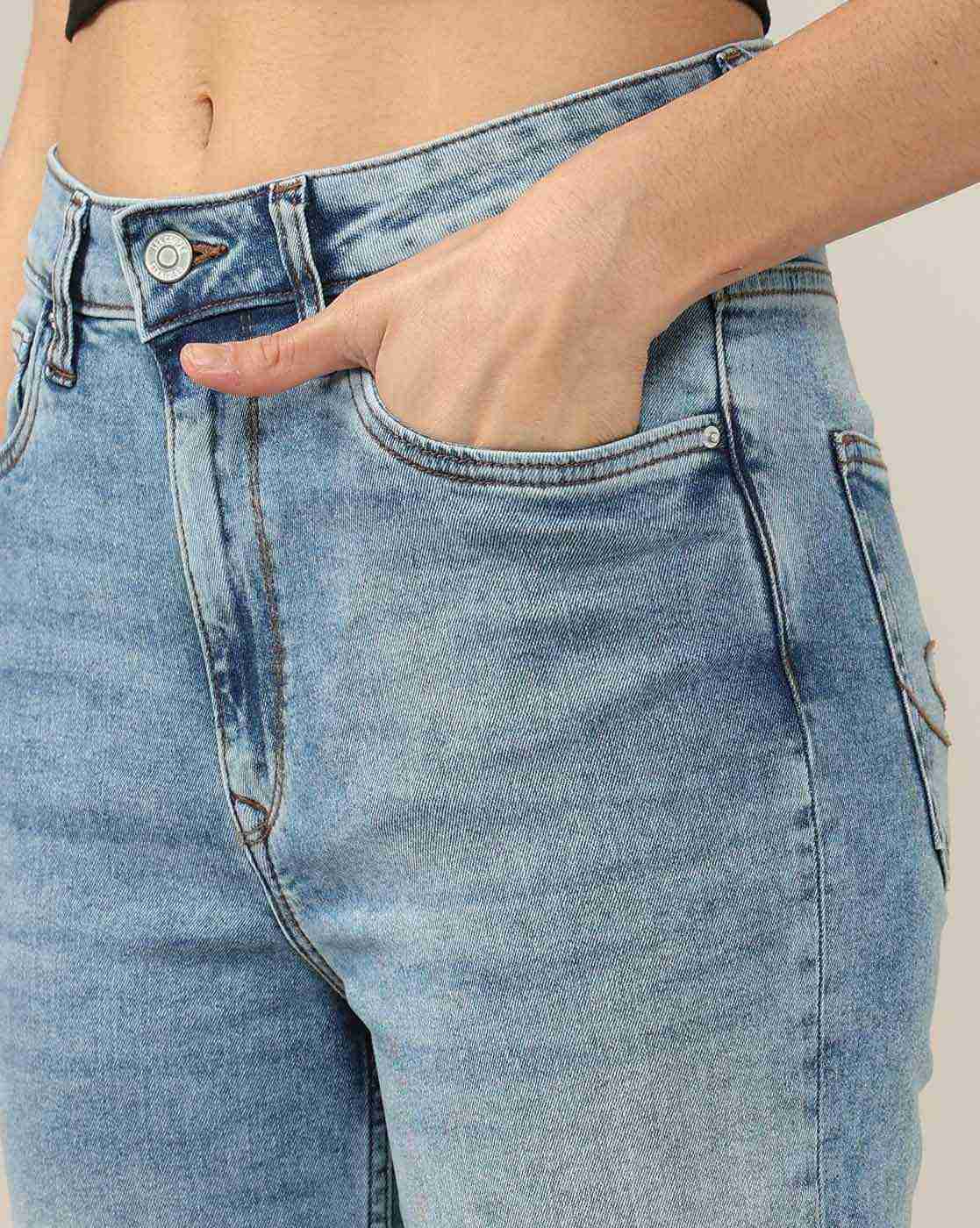 Lee Cooper | Women Mid-Wash Straight Jeans|4