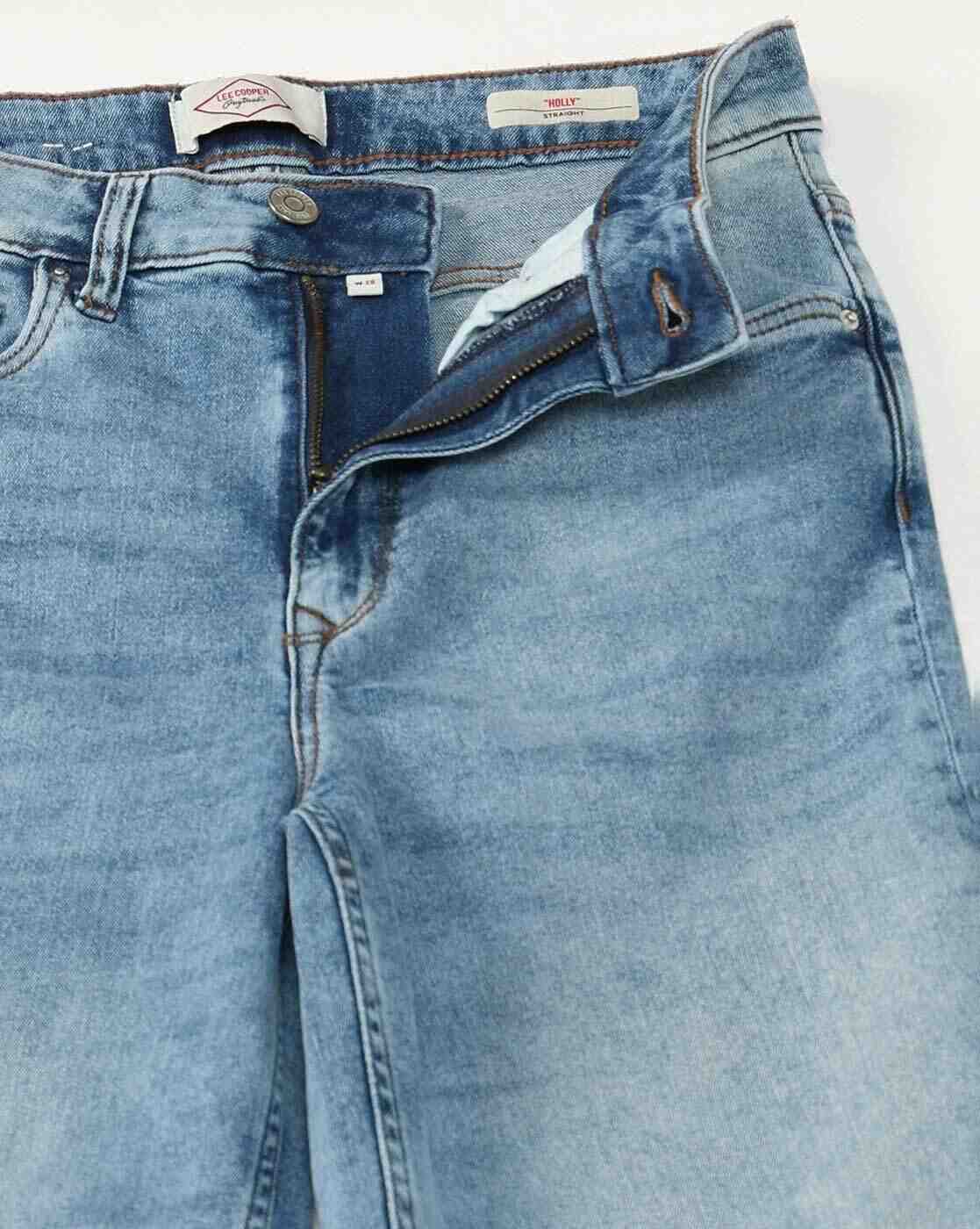 Lee Cooper | Women Mid-Wash Straight Jeans|5