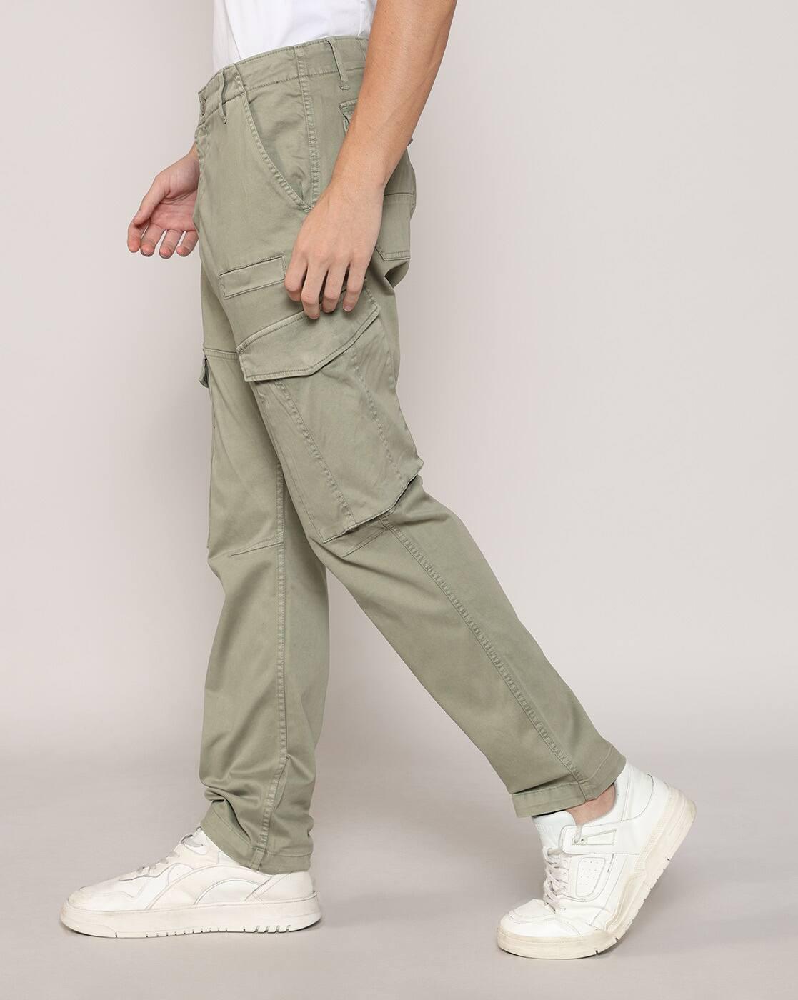 Lee Cooper | Men Mid-Rise Cargo Trousers|1