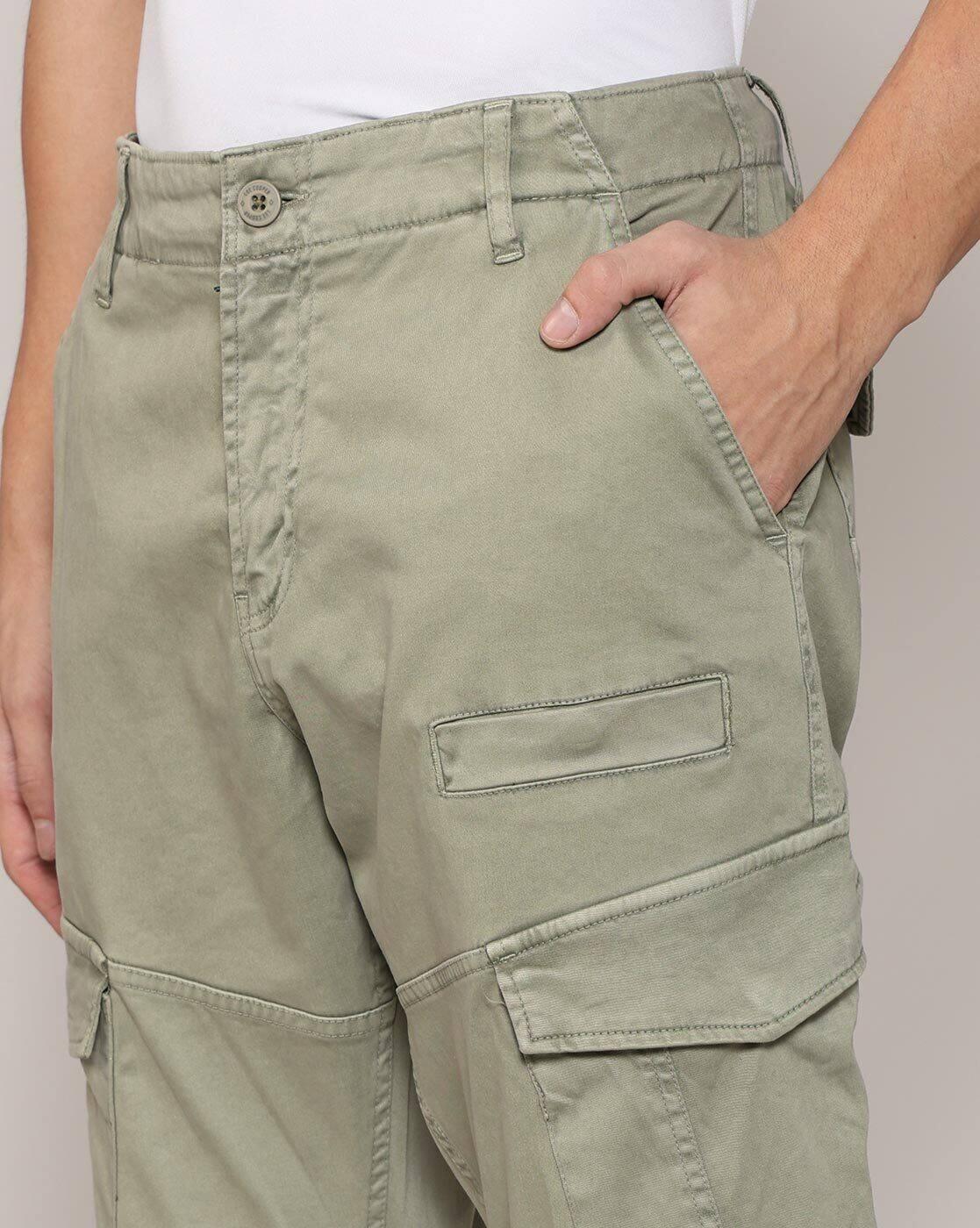 Lee Cooper | Men Mid-Rise Cargo Trousers|4