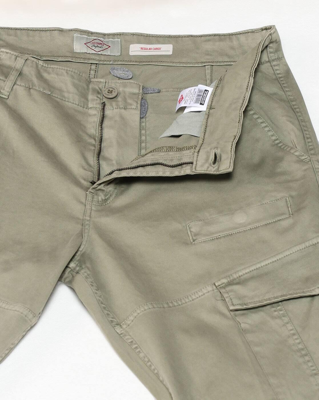 Lee Cooper | Men Mid-Rise Cargo Trousers|5