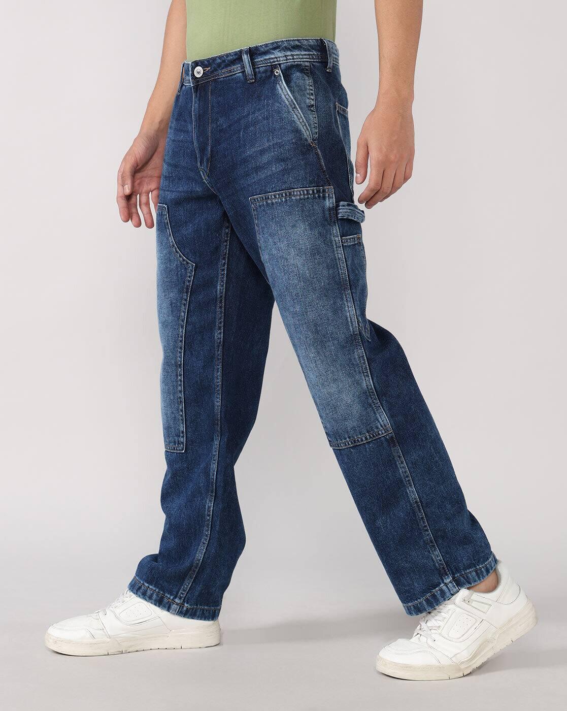 Lee Cooper | Men Mid-Rise Regular Fit Cargos Jeans|1
