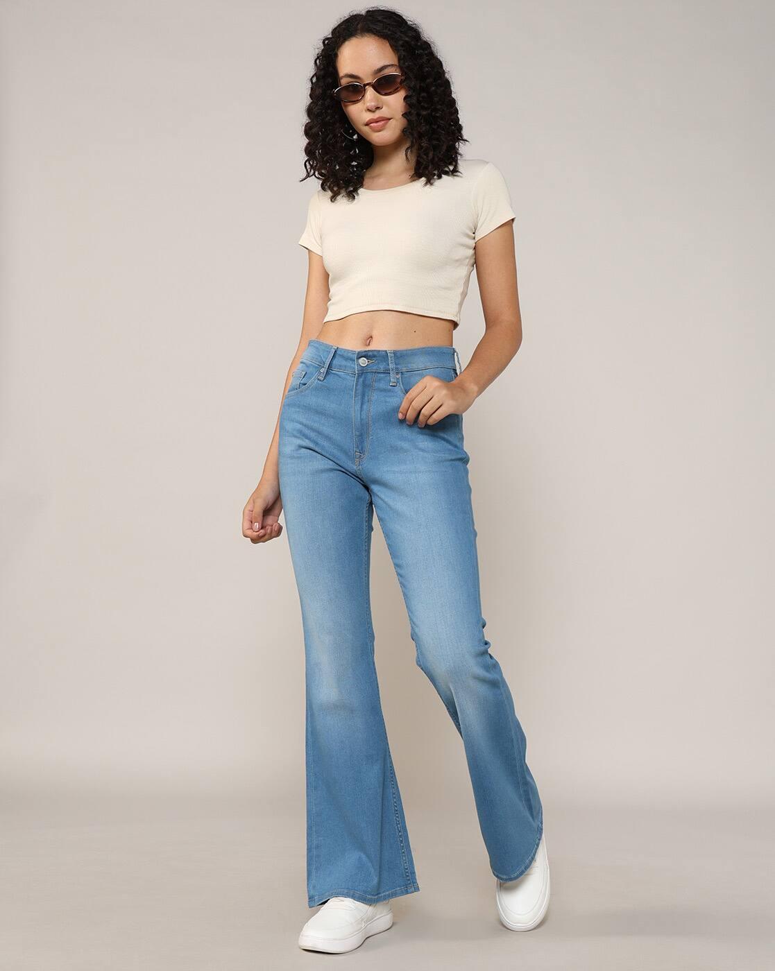 Lee Cooper | Women Mid-Wash Flared Jeans|0