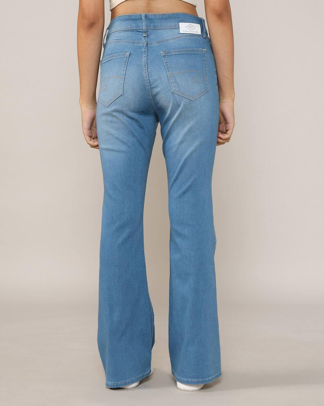 Lee Cooper | Women Mid-Wash Flared Jeans|2