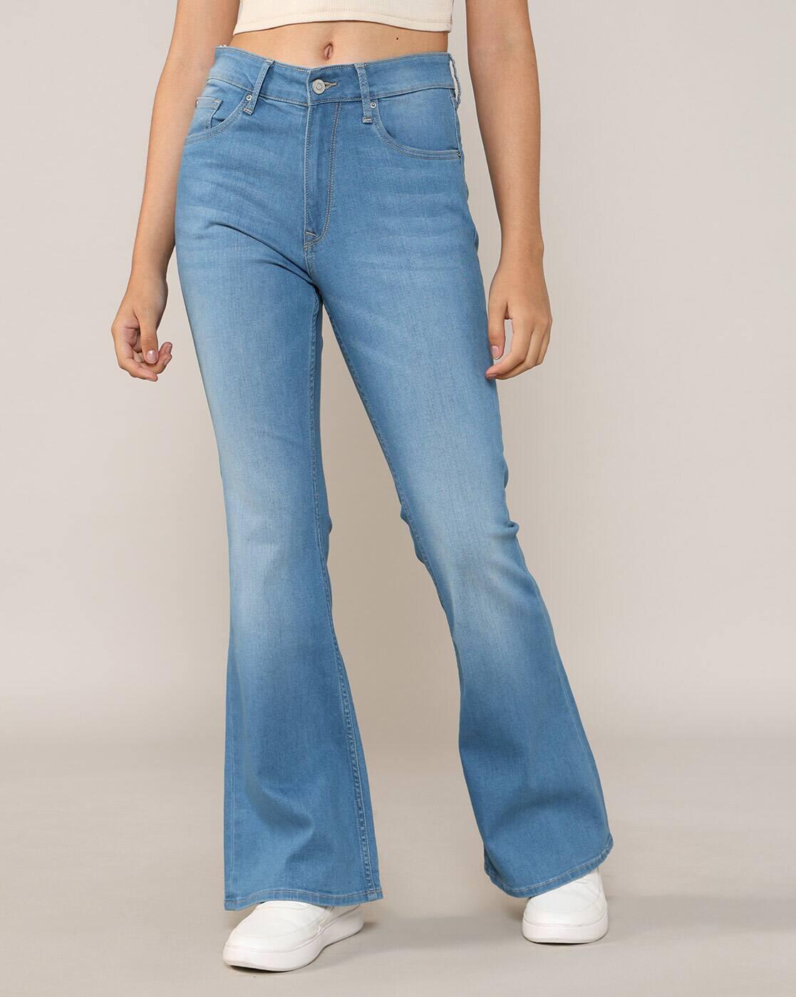 Lee Cooper | Women Mid-Wash Flared Jeans|3
