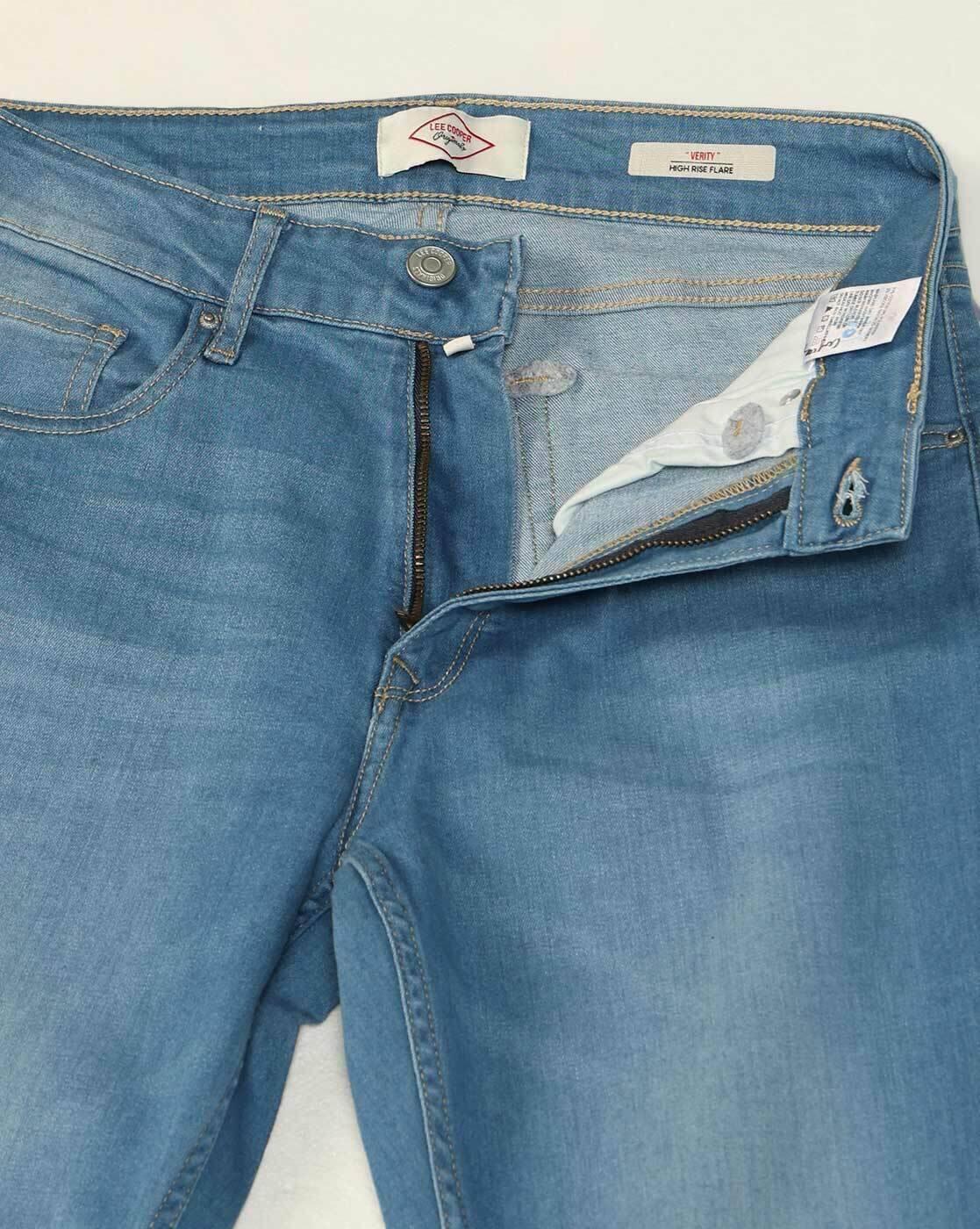Lee Cooper | Women Mid-Wash Flared Jeans|5