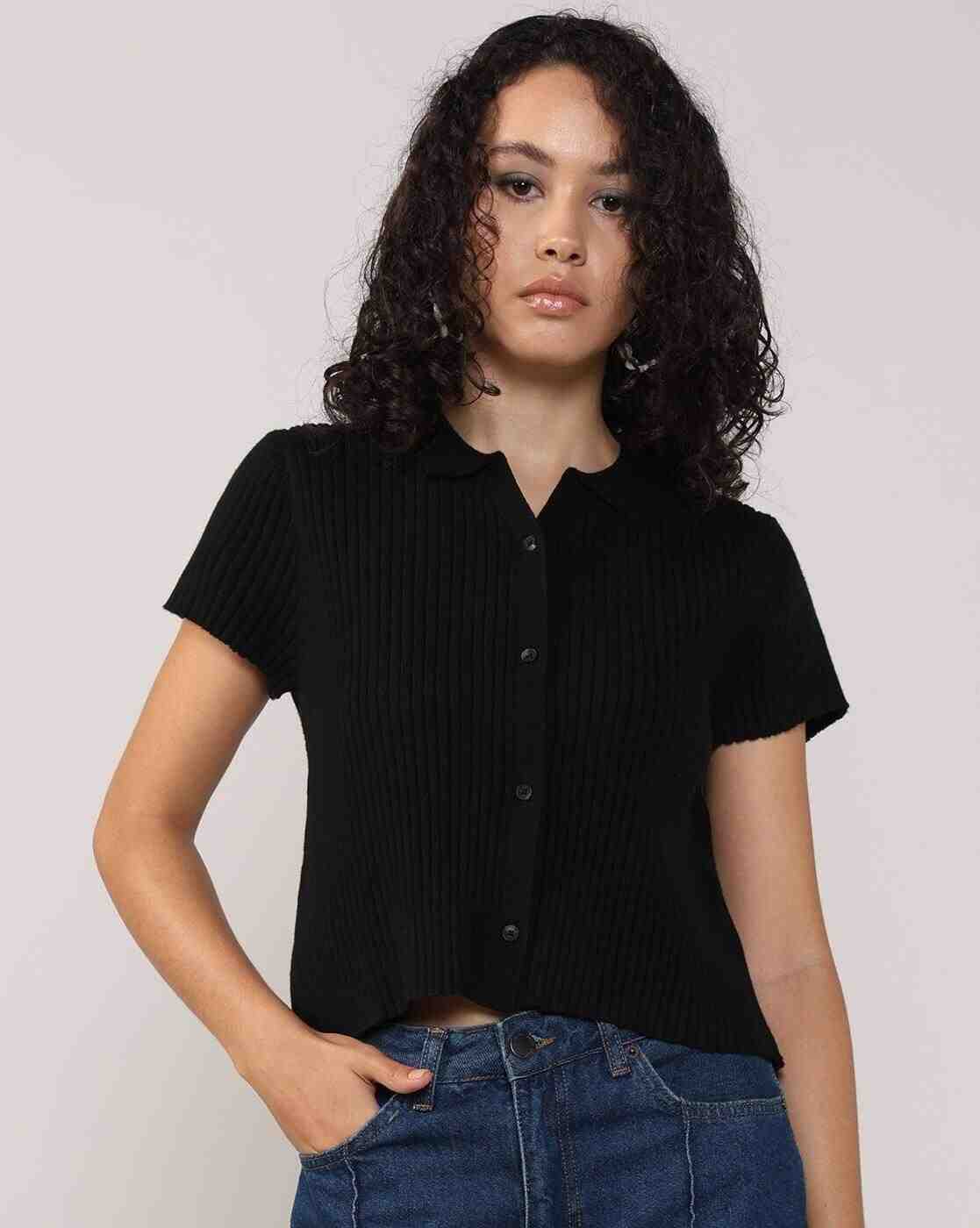 Women Ribbed Regular Fit Shirt