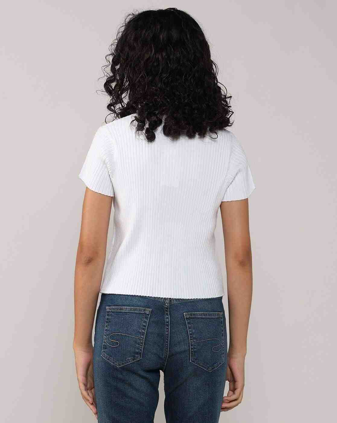 Lee Cooper | Women Ribbed Regular Fit Shirt|2