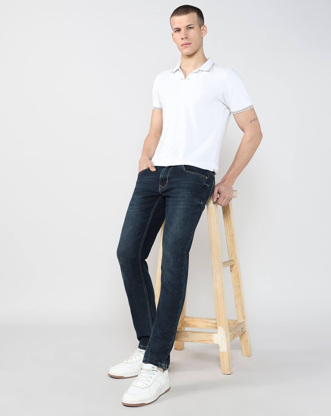 Lee Cooper | Men Lightly Washed Slim Fit Jeans|0