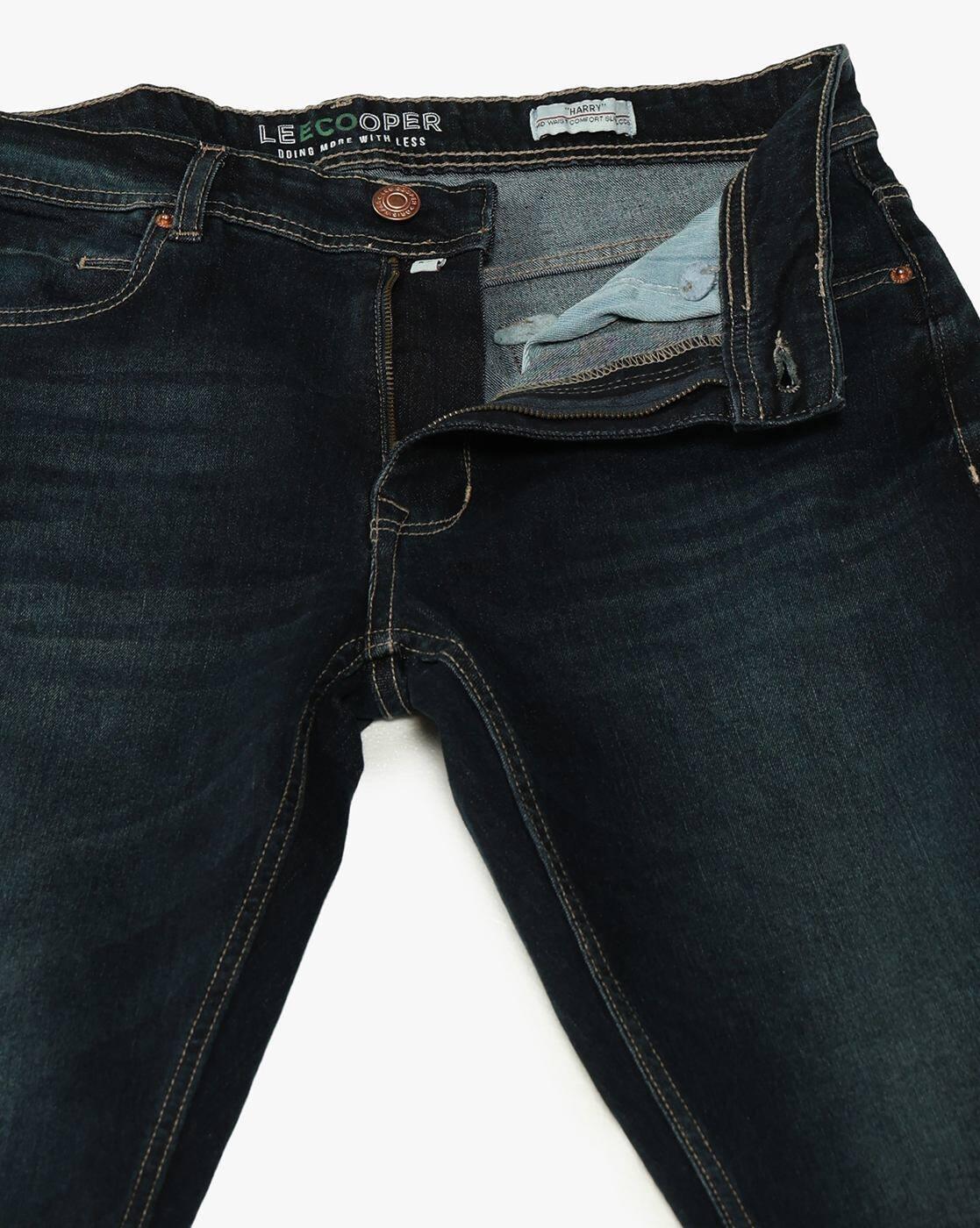 Lee Cooper | Men Lightly Washed Comfort Straight Jeans|5
