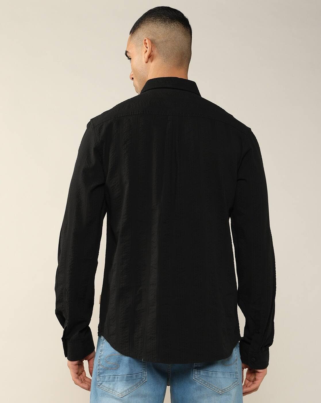Lee Cooper | Men Regular Fit Cotton Shirt with Patch Pocket|2