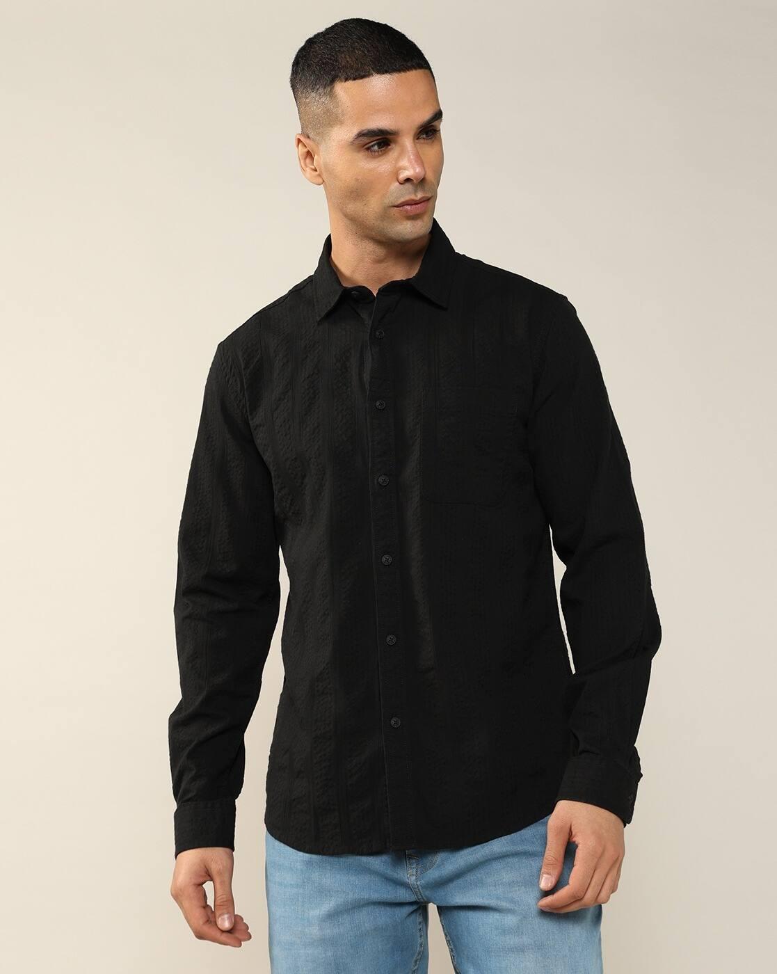 Lee Cooper | Men Regular Fit Cotton Shirt with Patch Pocket|3