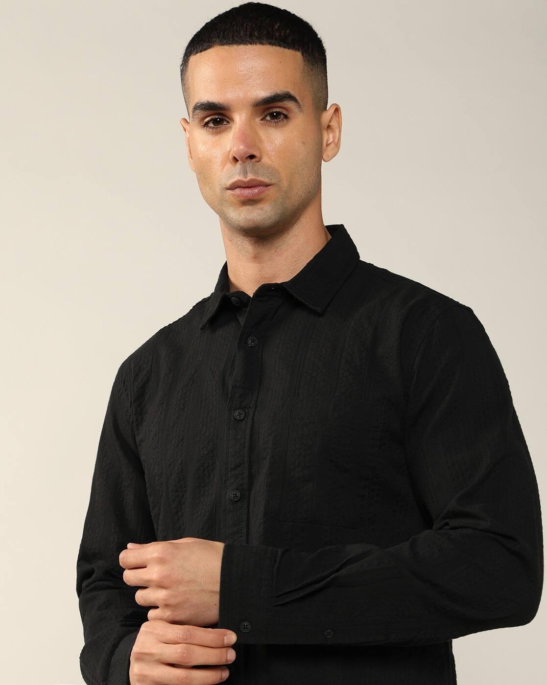 Lee Cooper | Men Regular Fit Cotton Shirt with Patch Pocket|6