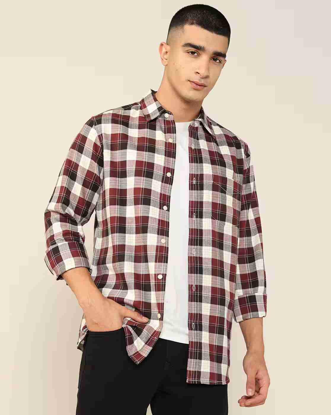 Men Checkered Regular Fit Shirt