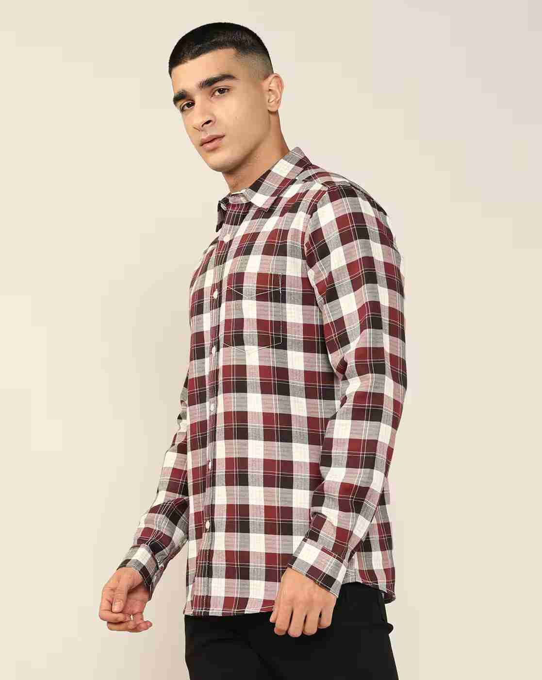 Lee Cooper | Men Checkered Regular Fit Shirt|1