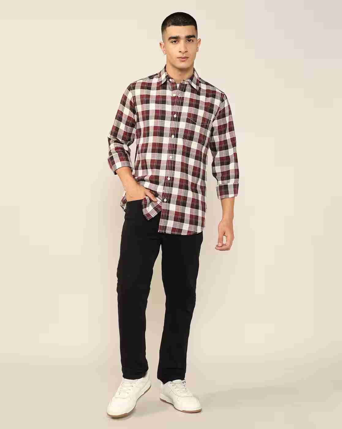 Lee Cooper | Men Checkered Regular Fit Shirt|4