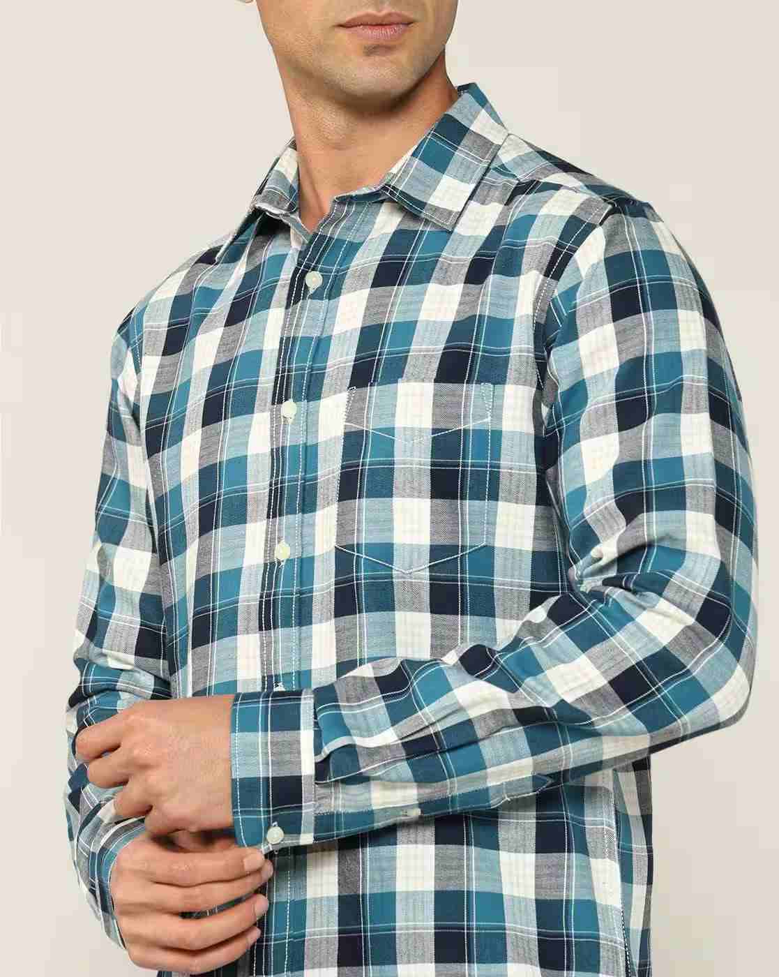 Lee Cooper | Men Checkered Regular Fit Shirt|5