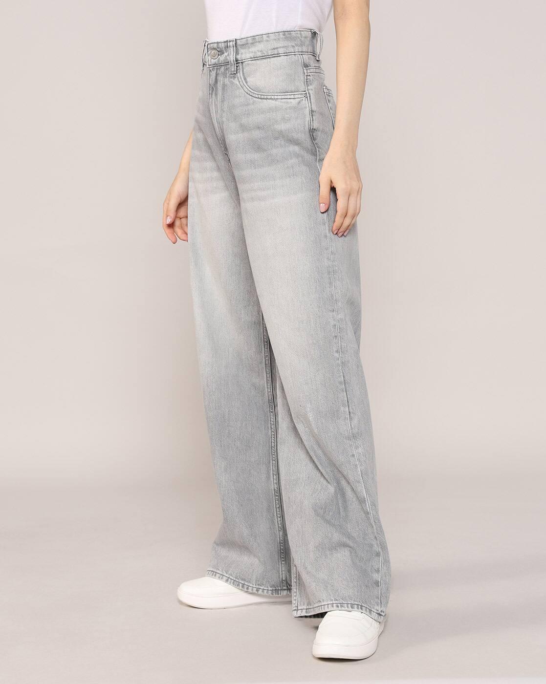 Lee Cooper | Women Lightly Washed High-Rise Wide-Leg Jeans|2