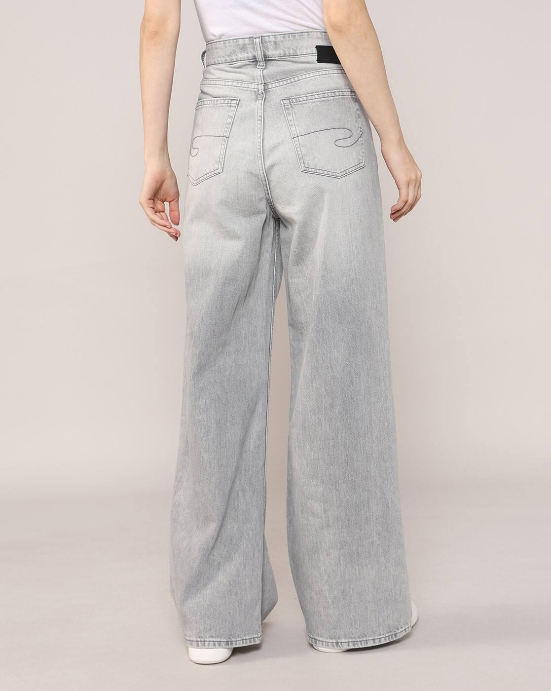 Lee Cooper | Women Lightly Washed High-Rise Wide-Leg Jeans|3