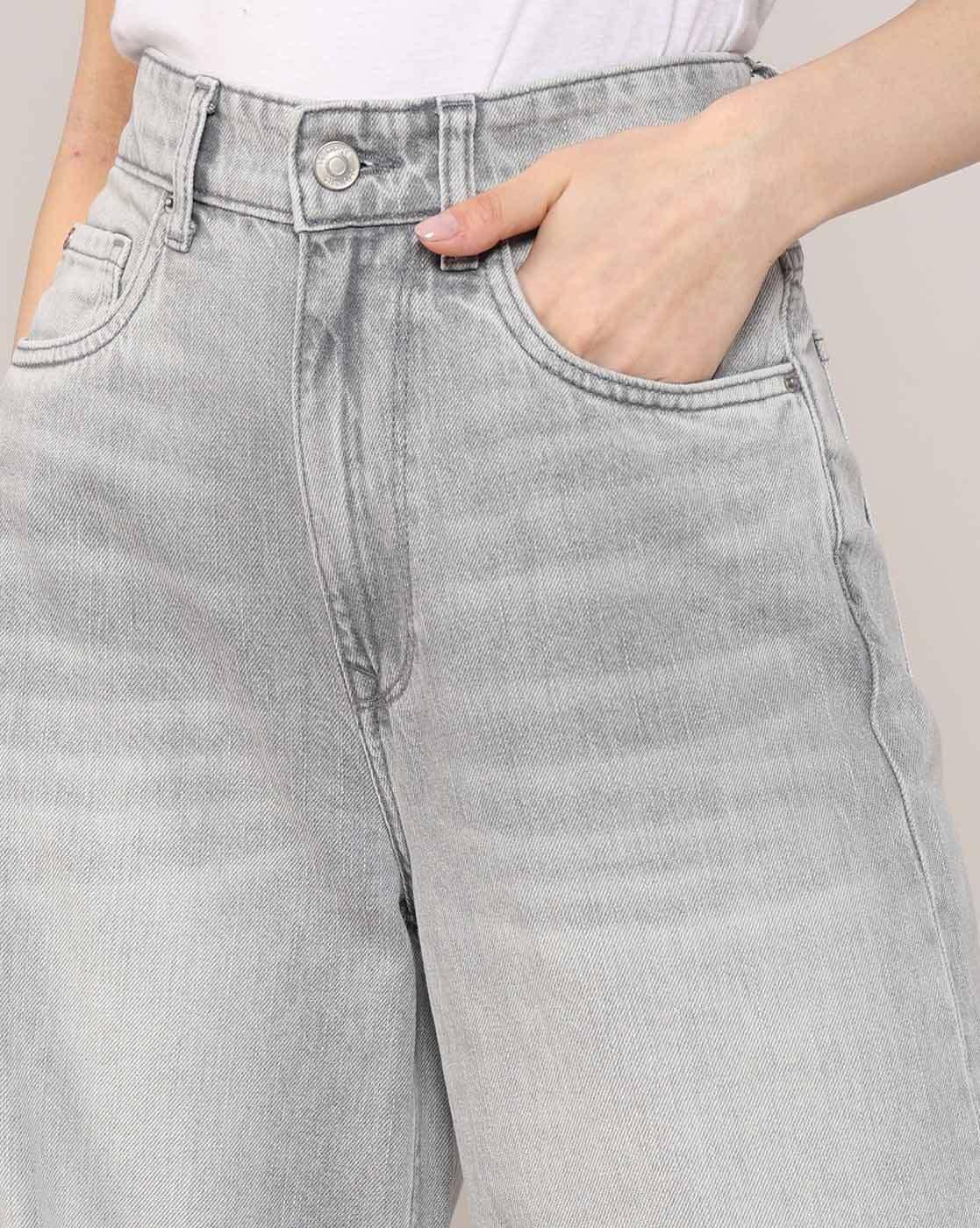 Lee Cooper | Women Lightly Washed High-Rise Wide-Leg Jeans|4