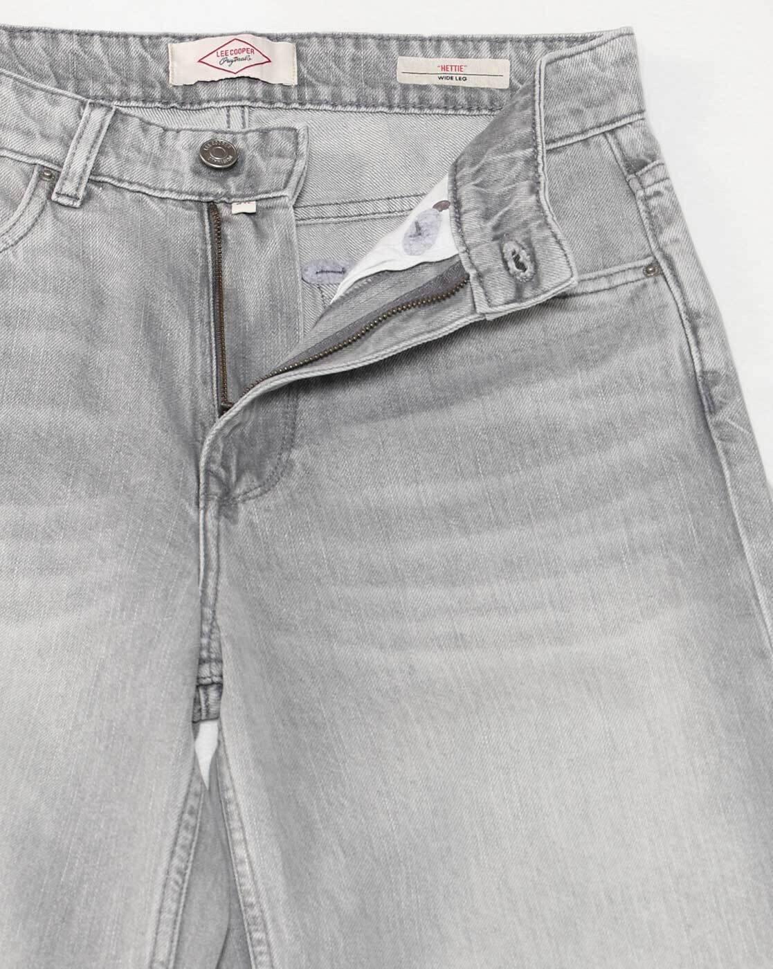 Lee Cooper | Women Lightly Washed High-Rise Wide-Leg Jeans|5