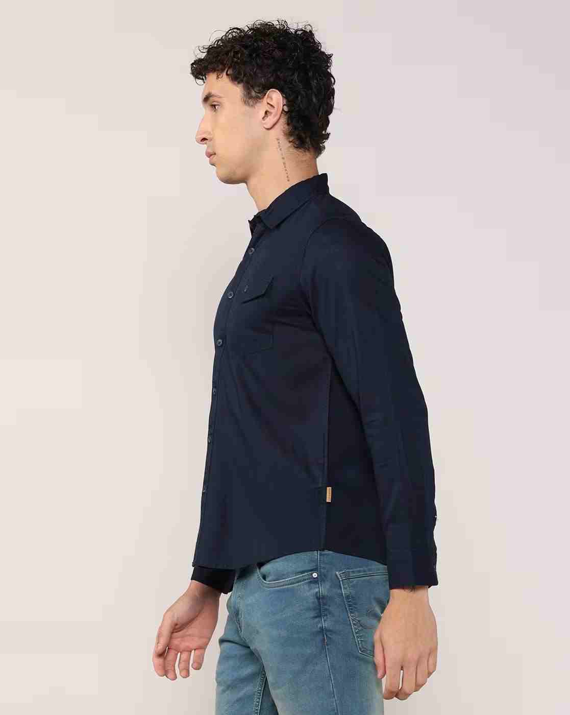 Lee Cooper | Men Regular Fit Shirt with Flap Pocket|1