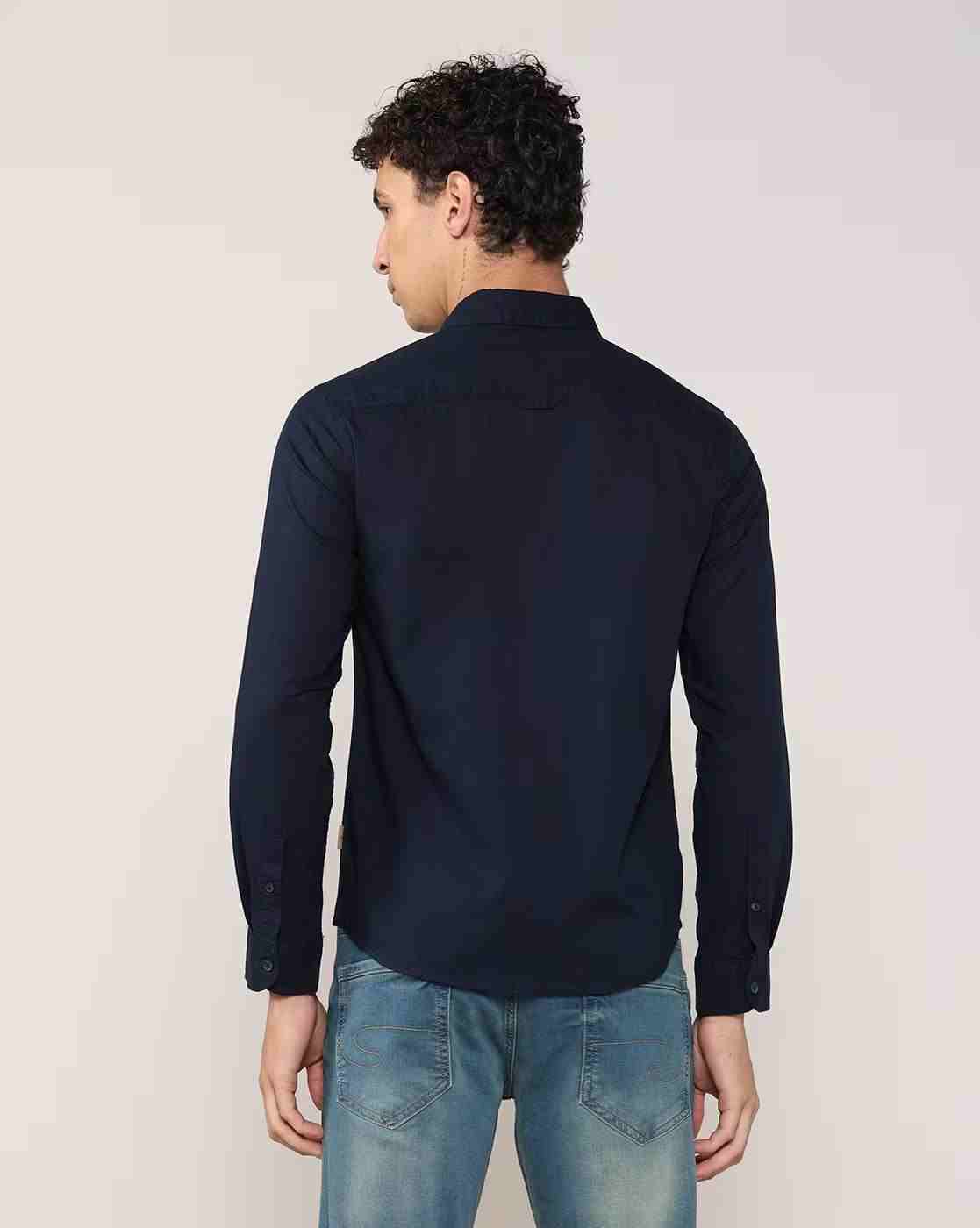 Lee Cooper | Men Regular Fit Shirt with Flap Pocket|2
