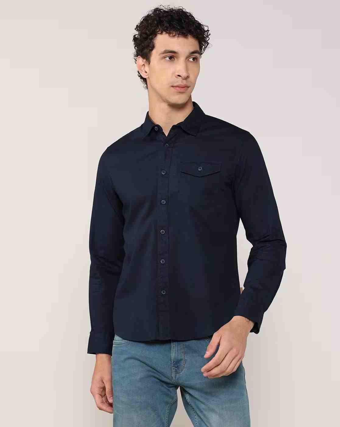Lee Cooper | Men Regular Fit Shirt with Flap Pocket|4