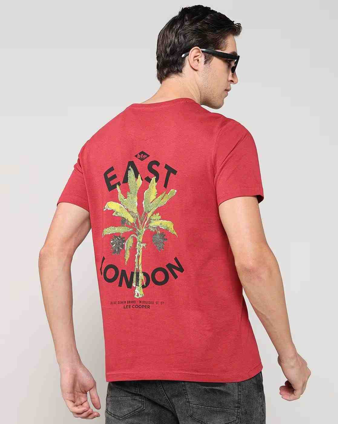 Lee Cooper | Men Graphic Print Relaxed Fit Crew-Neck T-Shirt|0