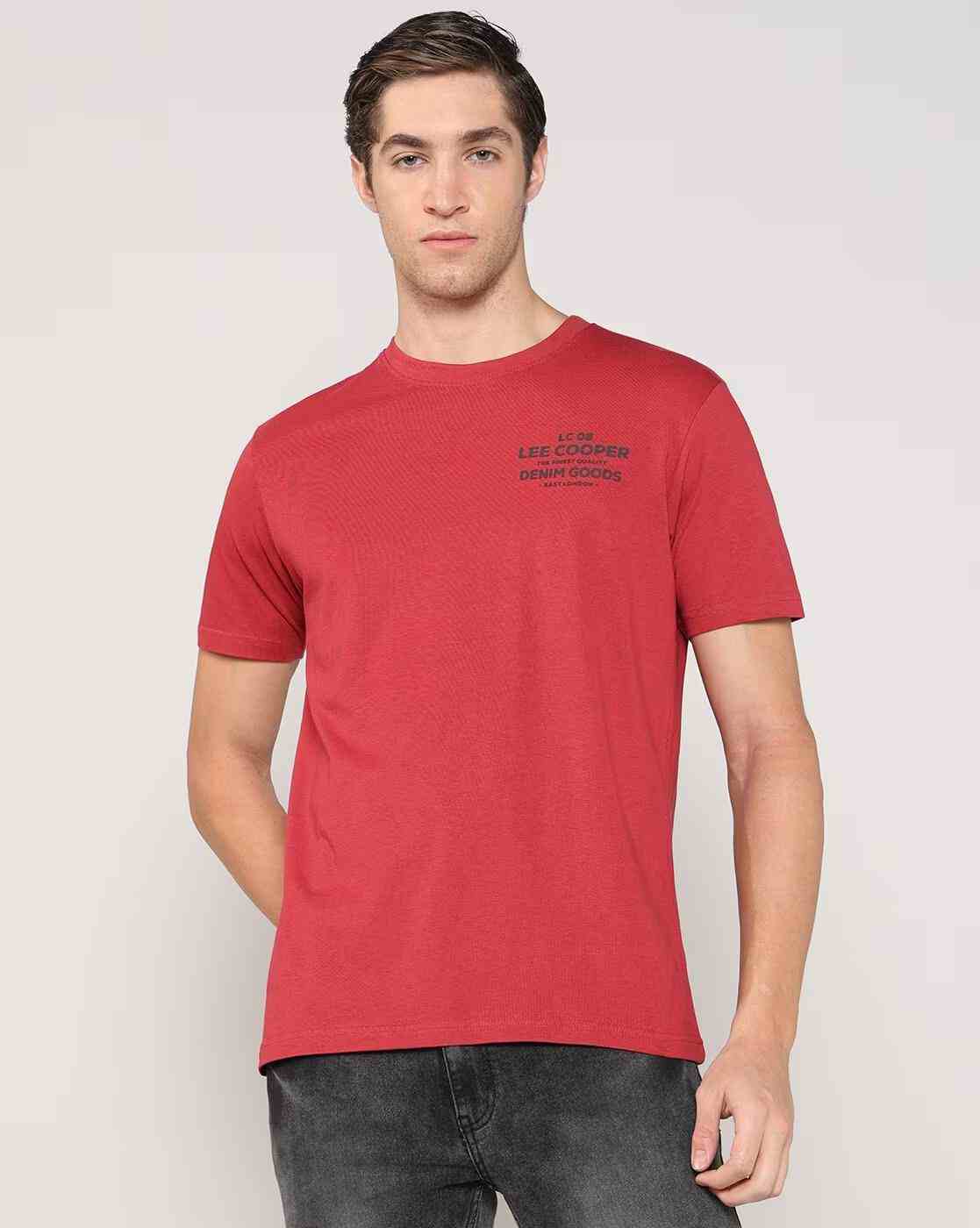 Lee Cooper | Men Graphic Print Relaxed Fit Crew-Neck T-Shirt|3
