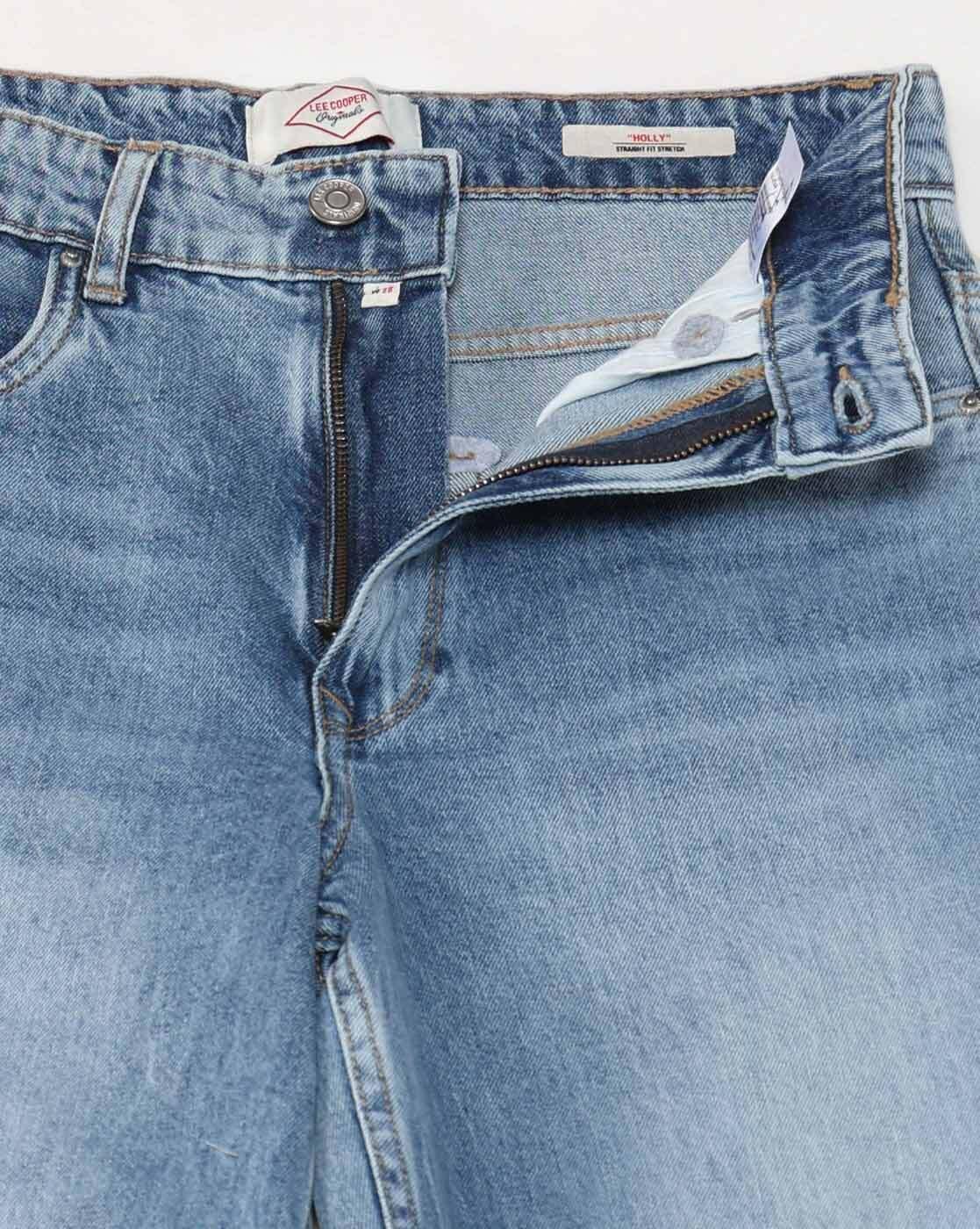 Lee Cooper | Women Lightly Washed Straight Jeans|5