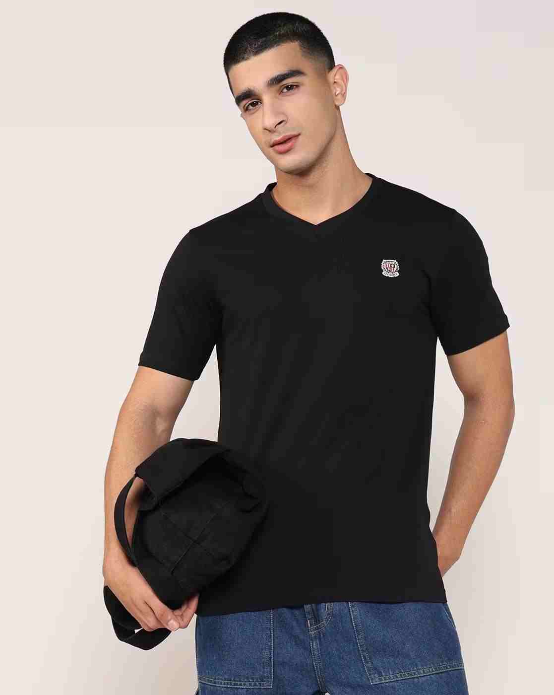Men Regular Fit V-Neck T-Shirt
