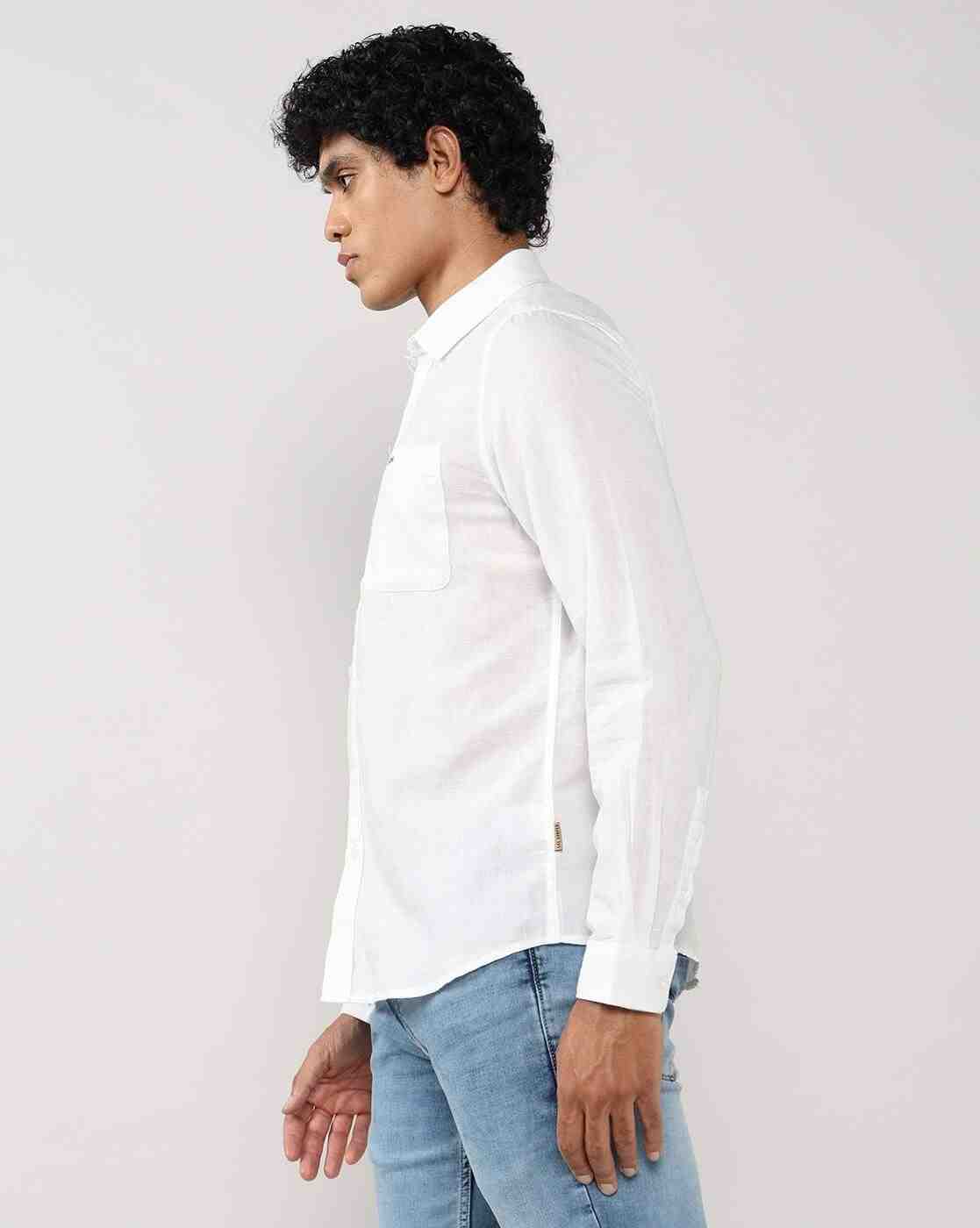 Lee Cooper | Men Regular Fit Shirt with Patch Pocket|1