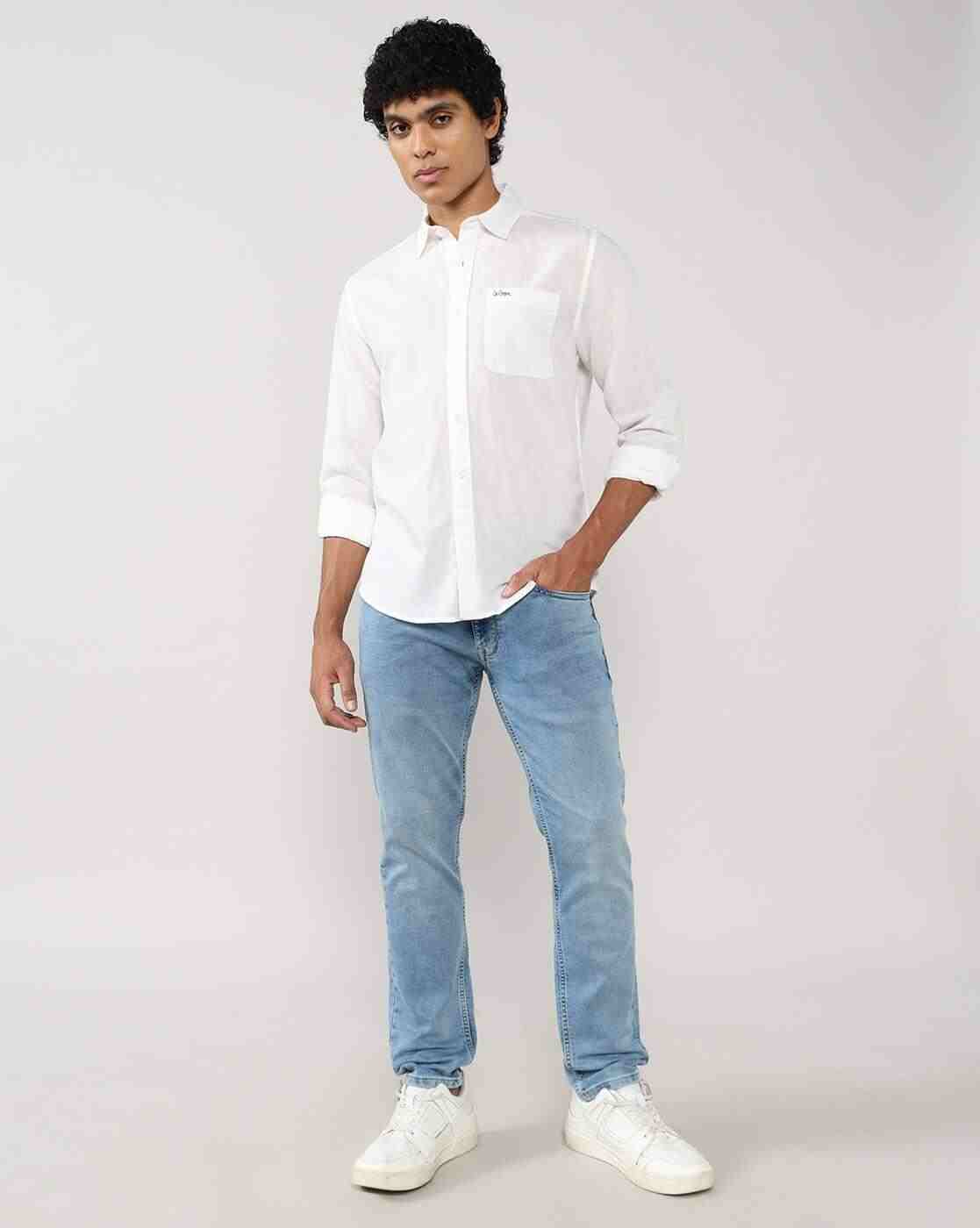 Lee Cooper | Men Regular Fit Shirt with Patch Pocket|4