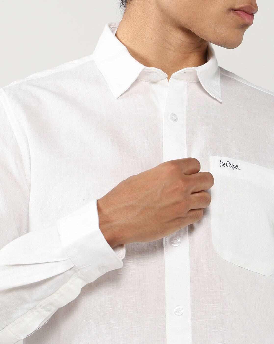 Lee Cooper | Men Regular Fit Shirt with Patch Pocket|5