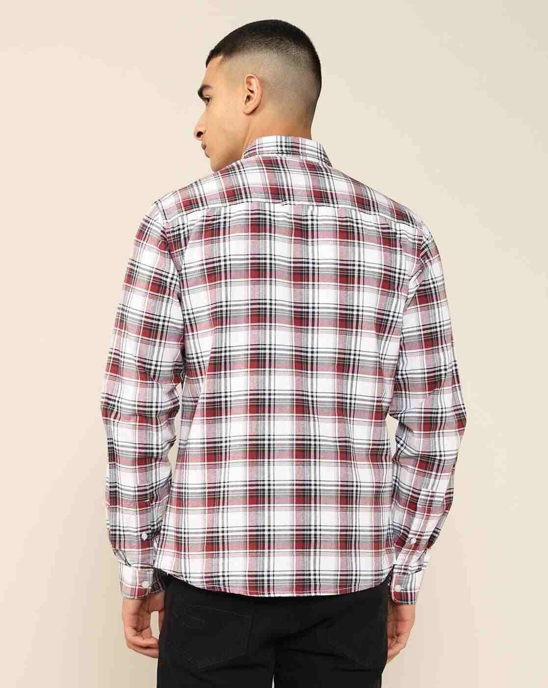 Lee Cooper | Men Checked Regular Fit Shirt with Patch Pocket|2