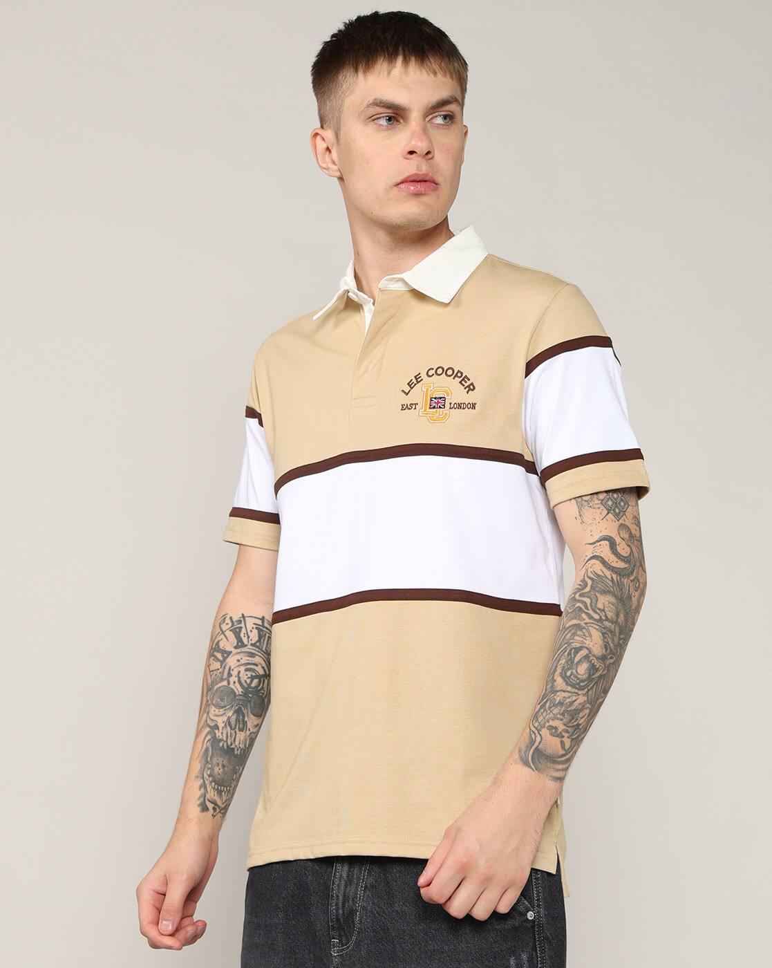 Lee Cooper | Men Colourblock Regular Fit Polo T-Shirt|1