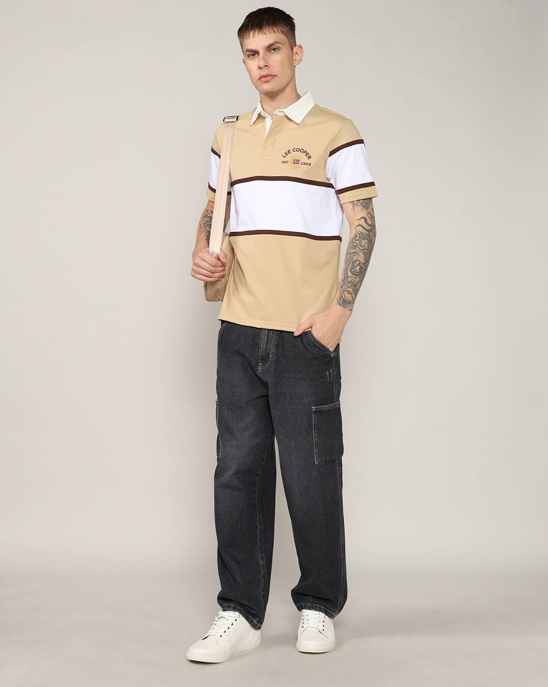 Lee Cooper | Men Colourblock Regular Fit Polo T-Shirt|4